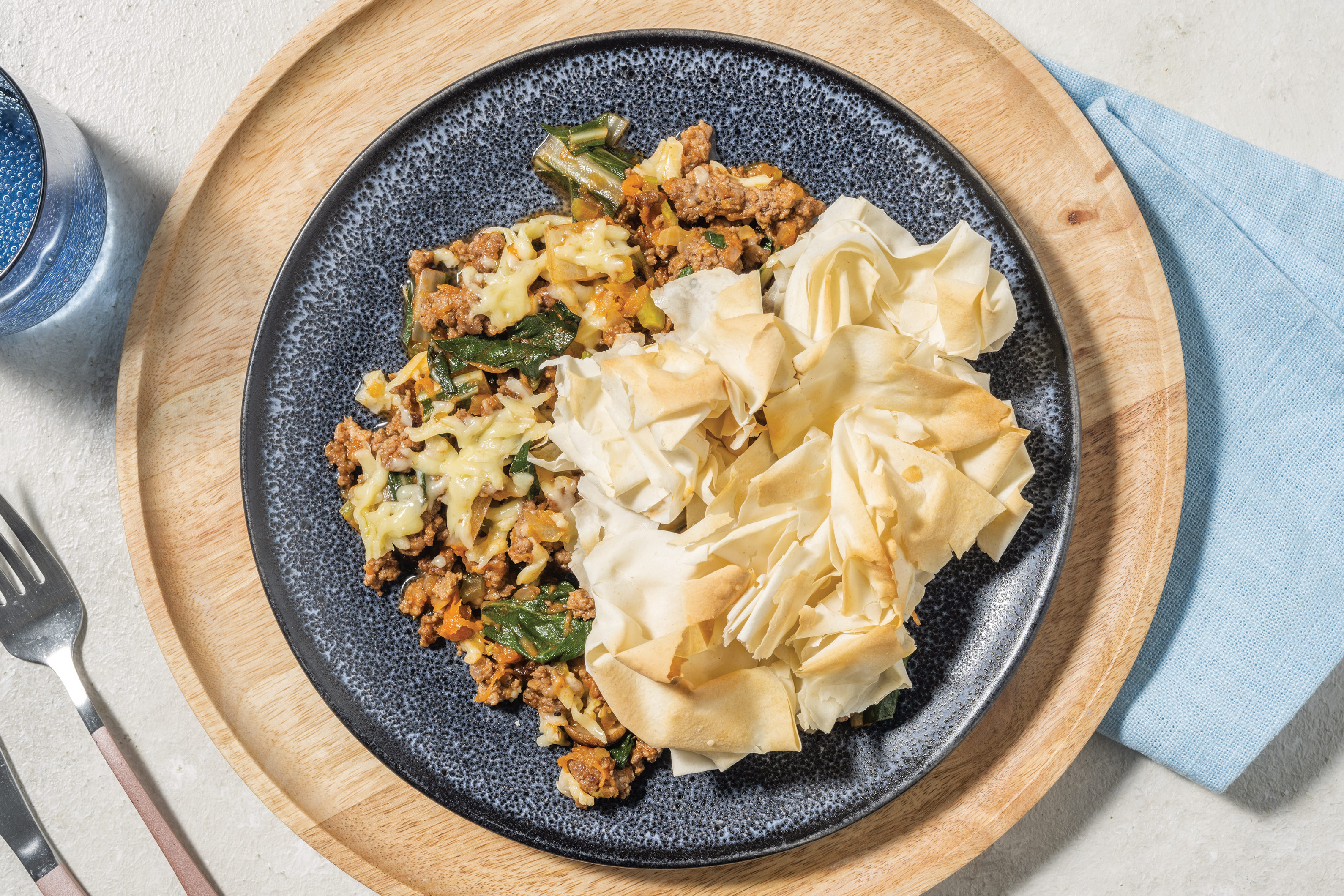 Homestyle Pork Filo Pastry Pie