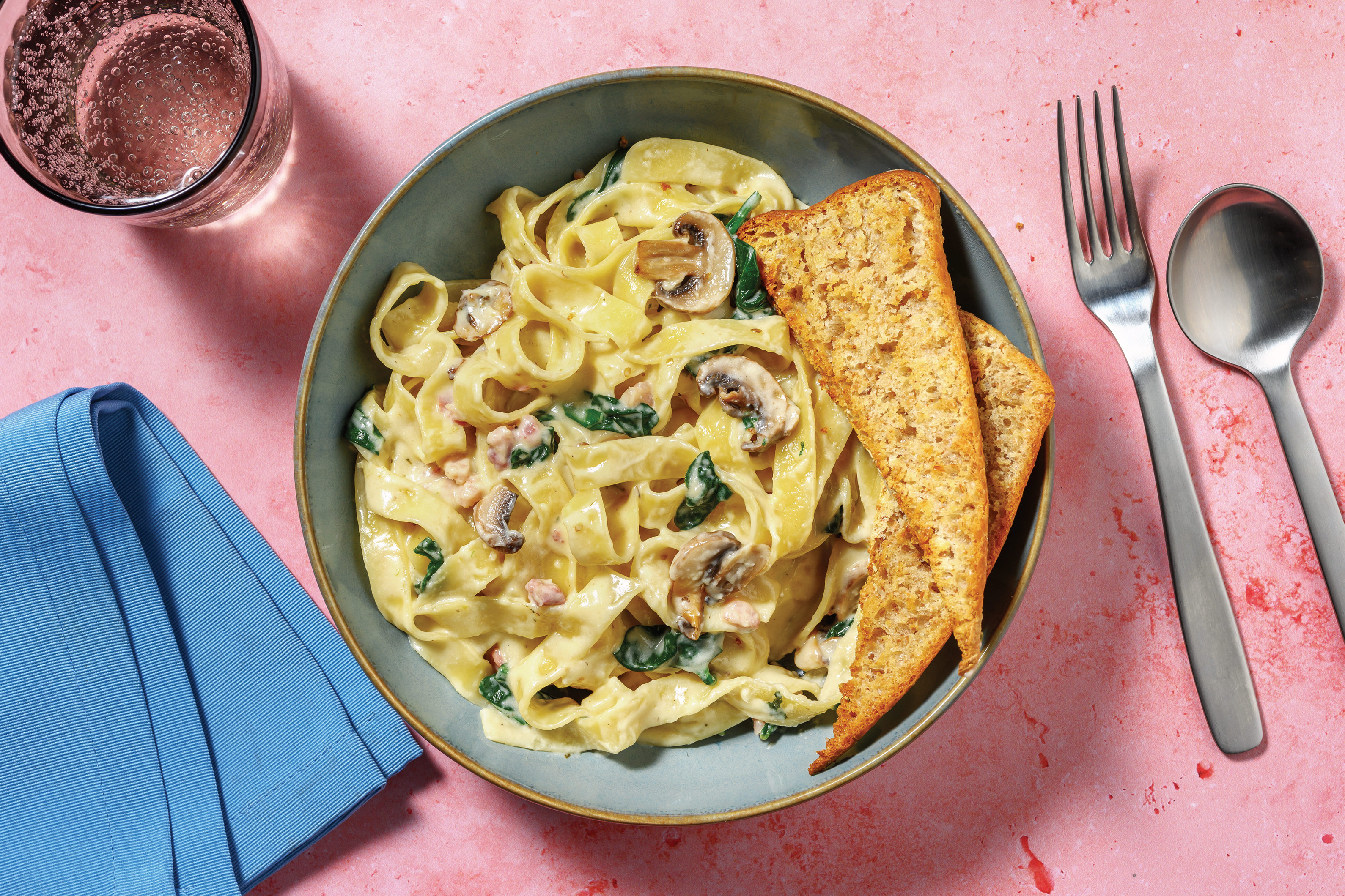 Chicken, Bacon & Mushroom Boscaiola