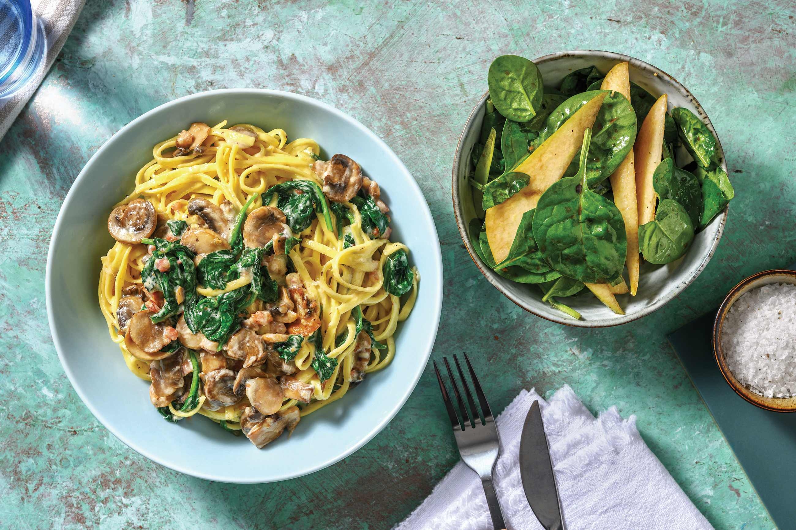 Creamy Bacon & Cheese Fettuccine