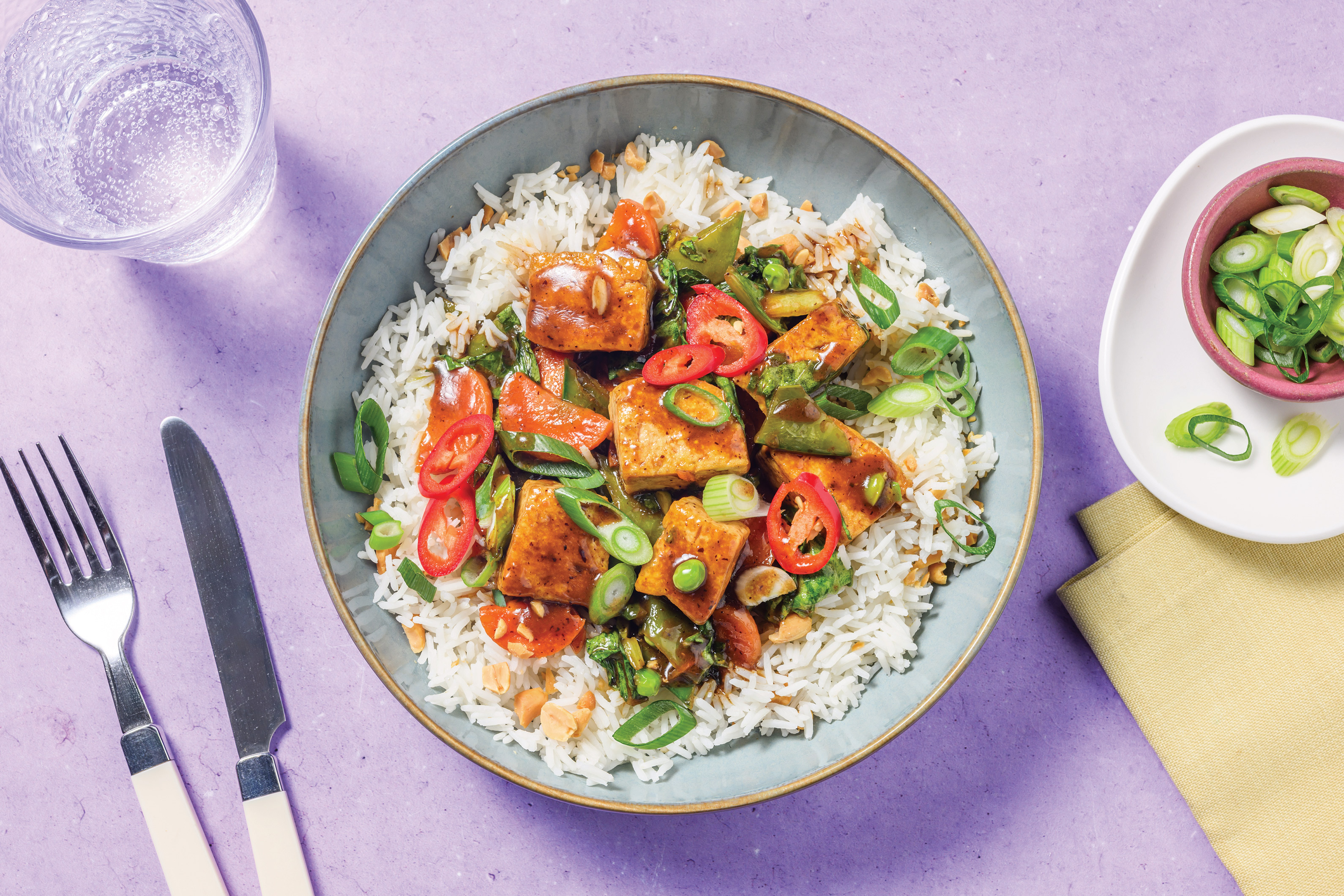 Umami Beef, Tofu & Pea Pod Stir-Fry