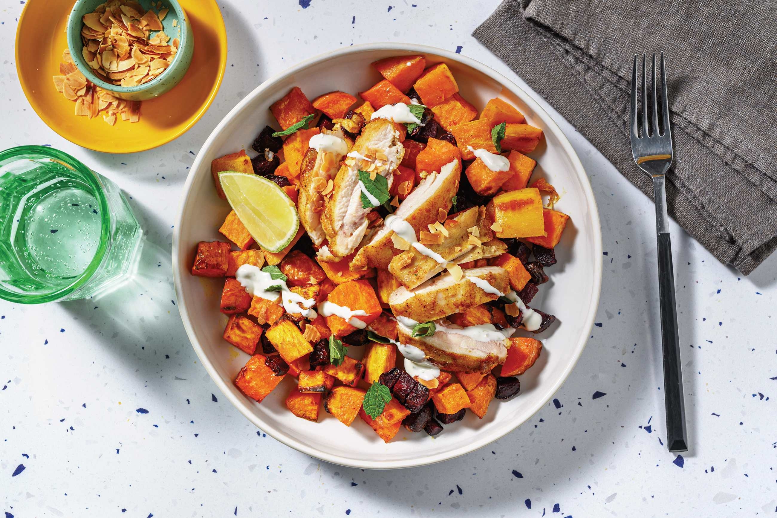 Double Sambal Chicken & Roast Veggie Toss