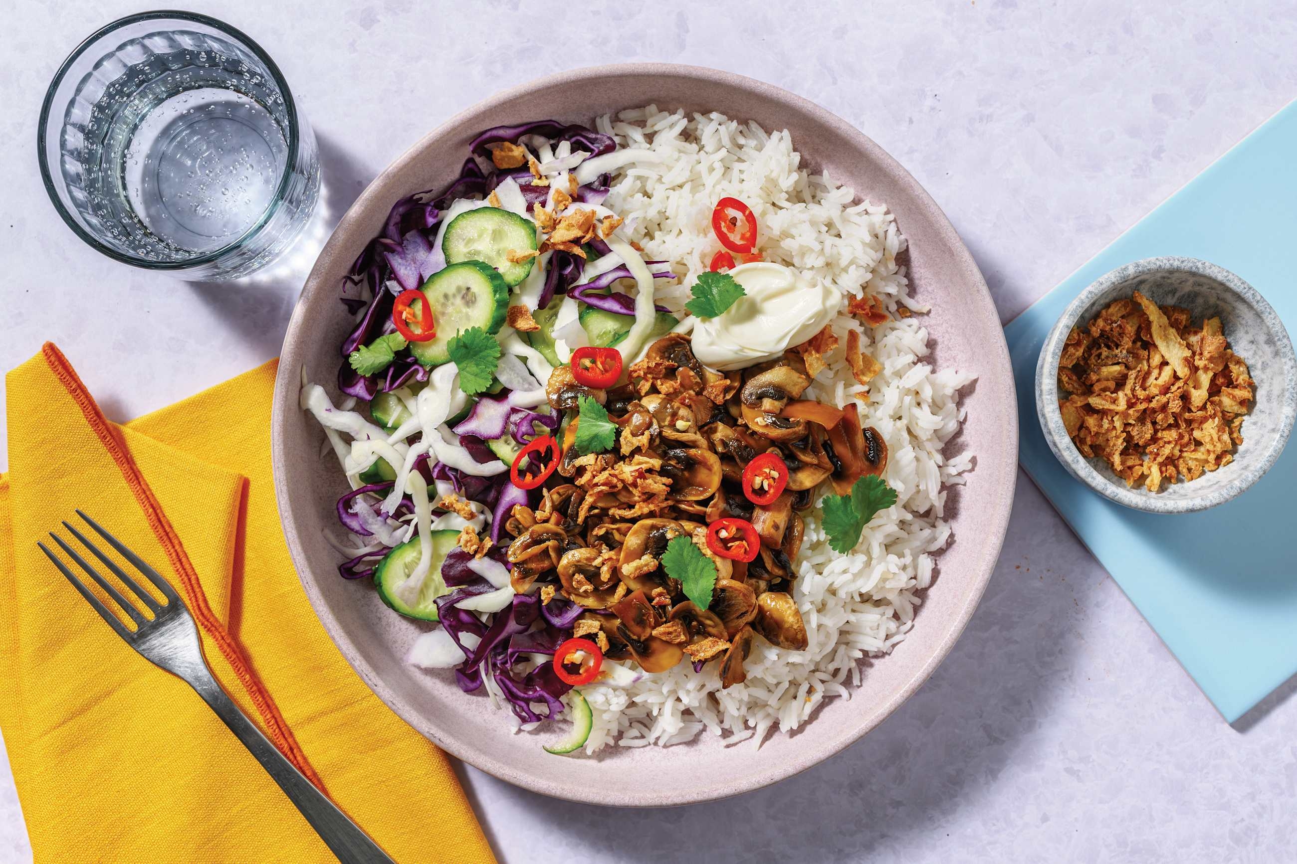Vietnamese-Style Mushroom Rice Bowl