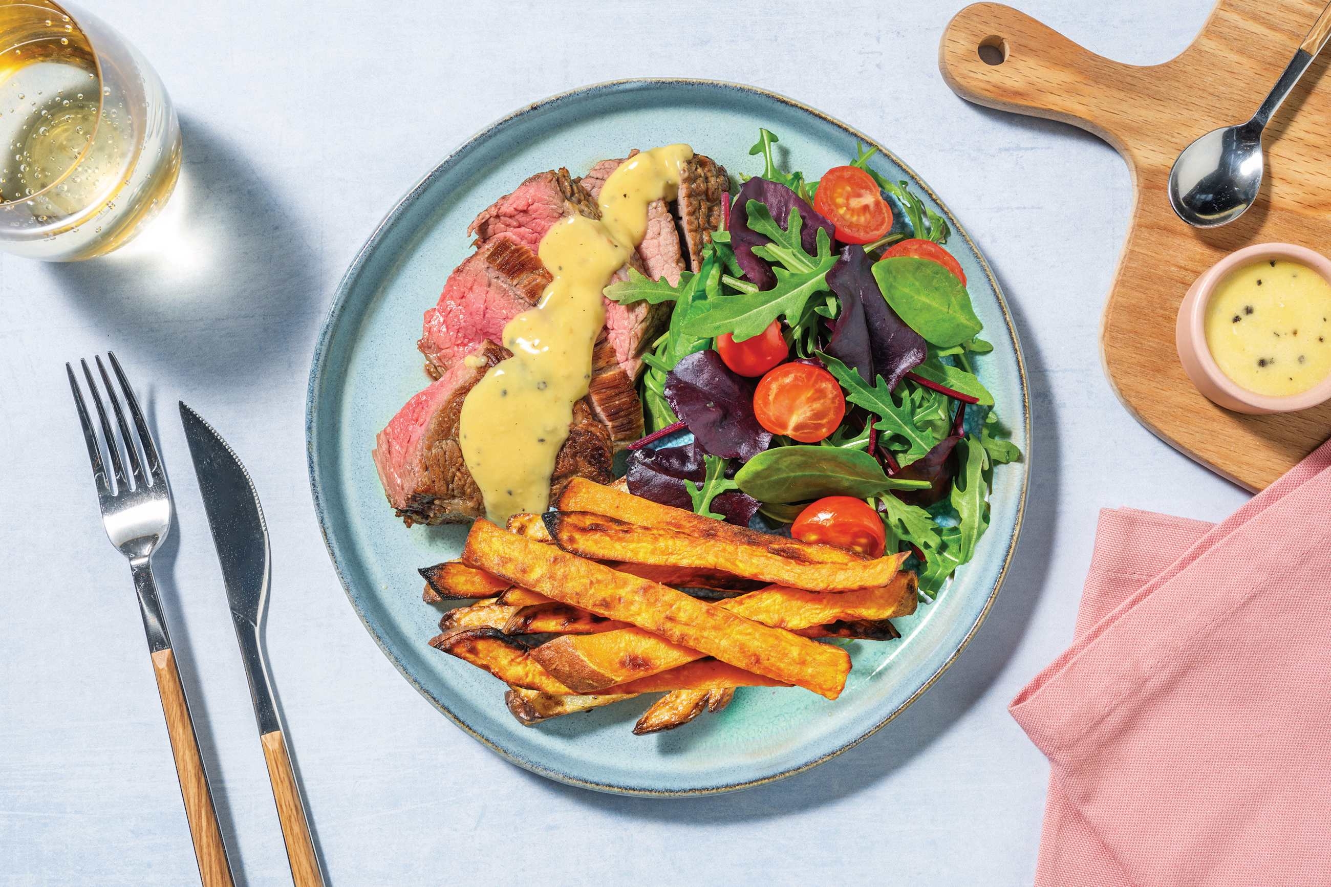 [S-Version] Beef Rump & Peppercorn Hollandaise Sauce