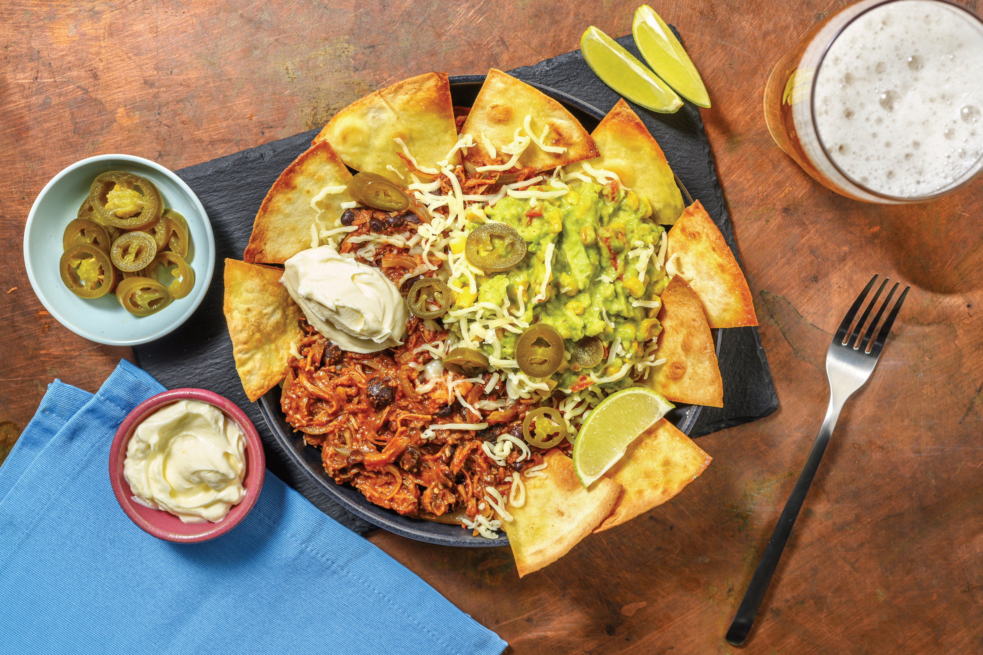 Tex-Mex Pulled Pork & Black Bean Nachos 
