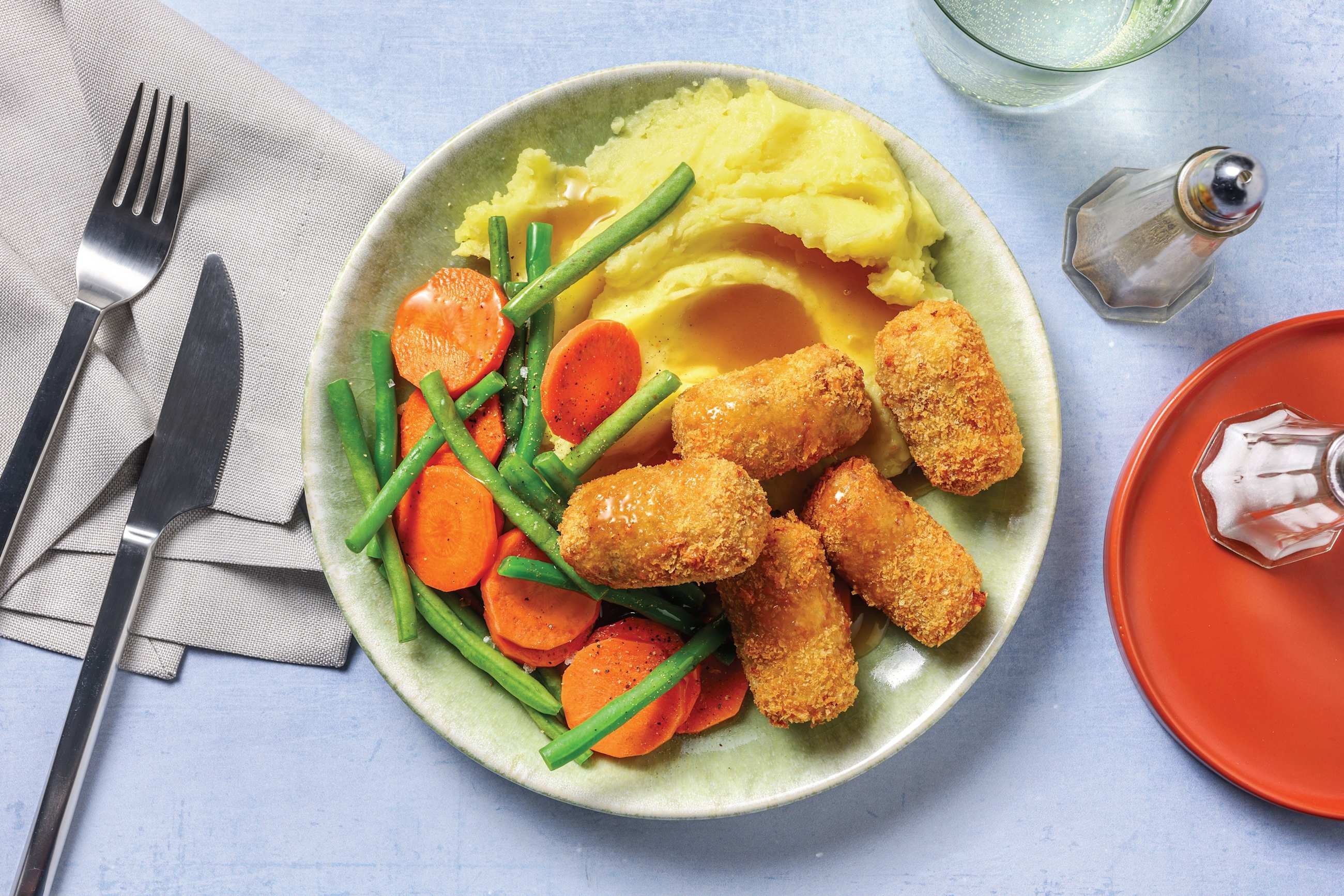 Homemade Pork Croquettes & Quick Gravy