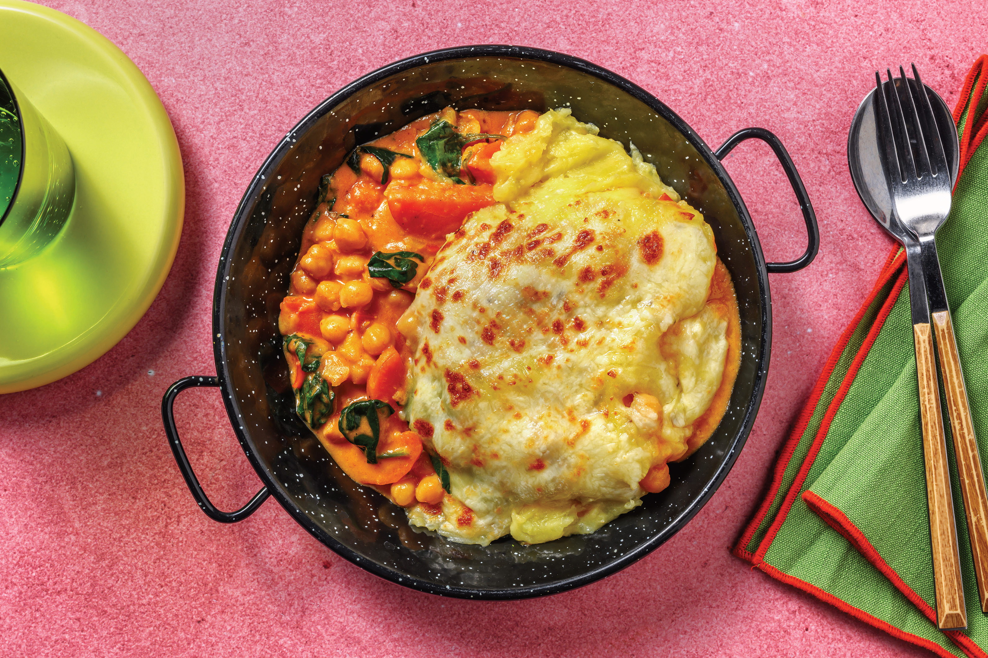 Creamy Indian Chickpea Curry Pie