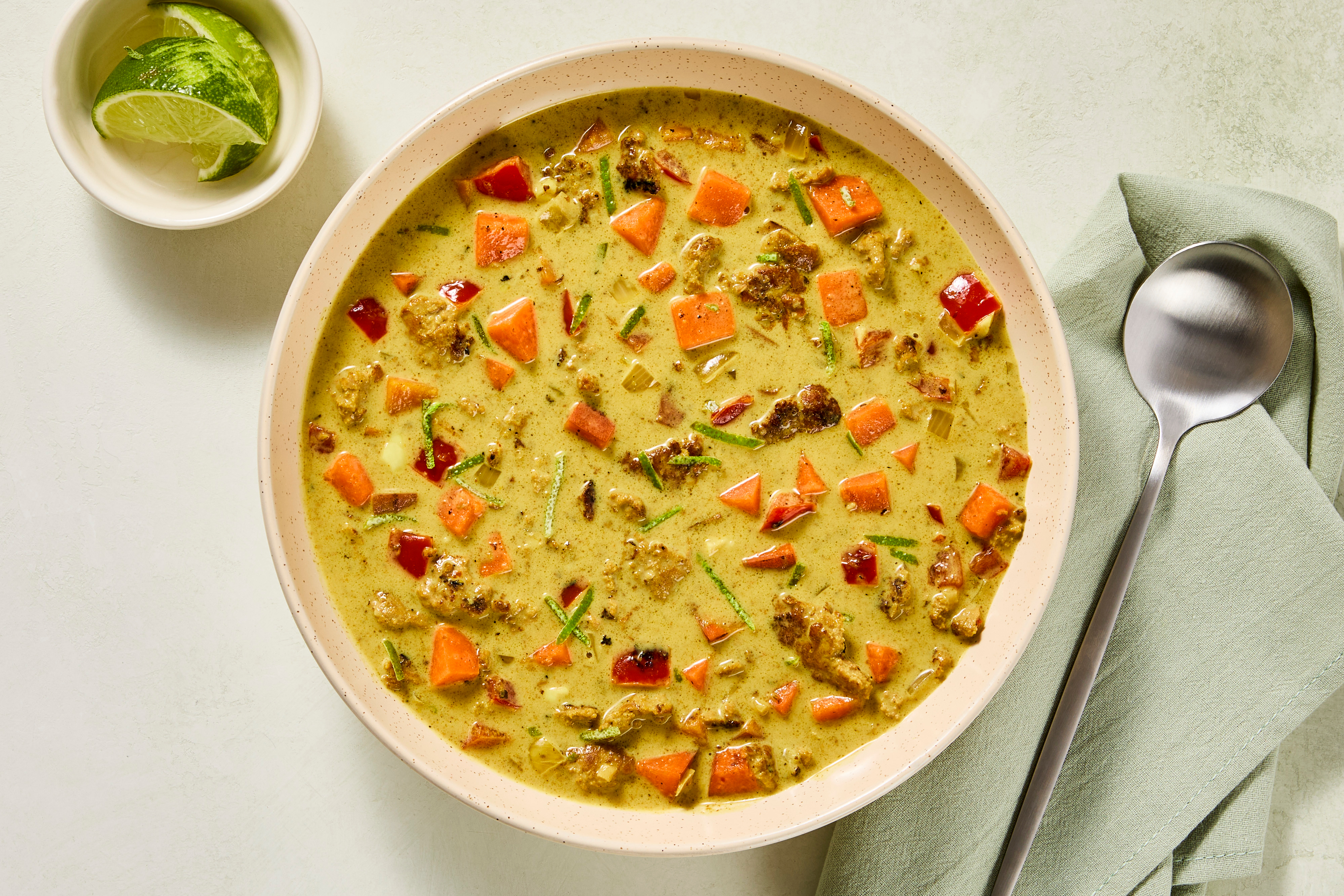 One-Pot Thai Coconut Curry Turkey Soup