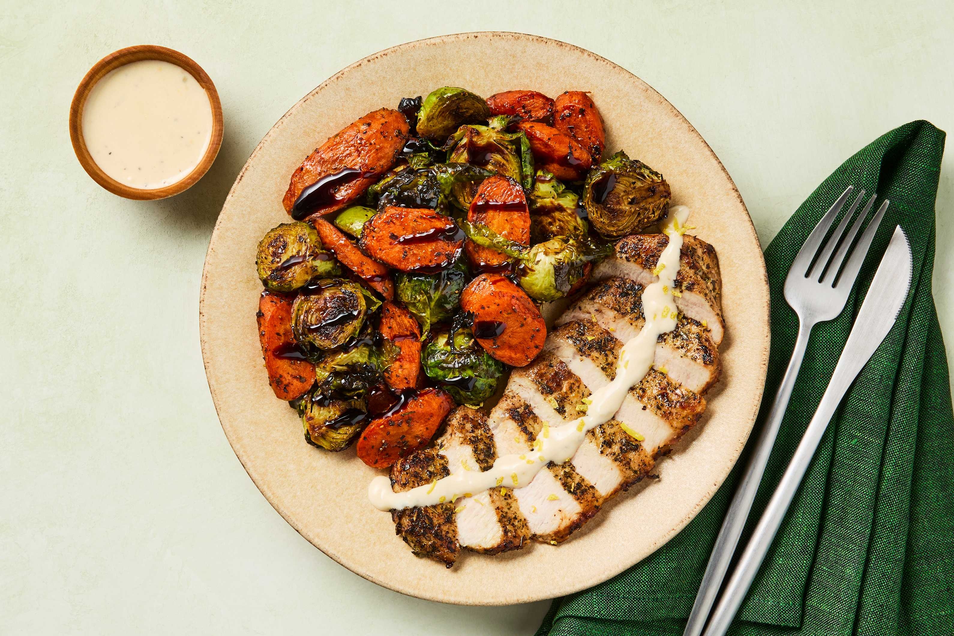 Creamy Lemon-Herb Pork Chops