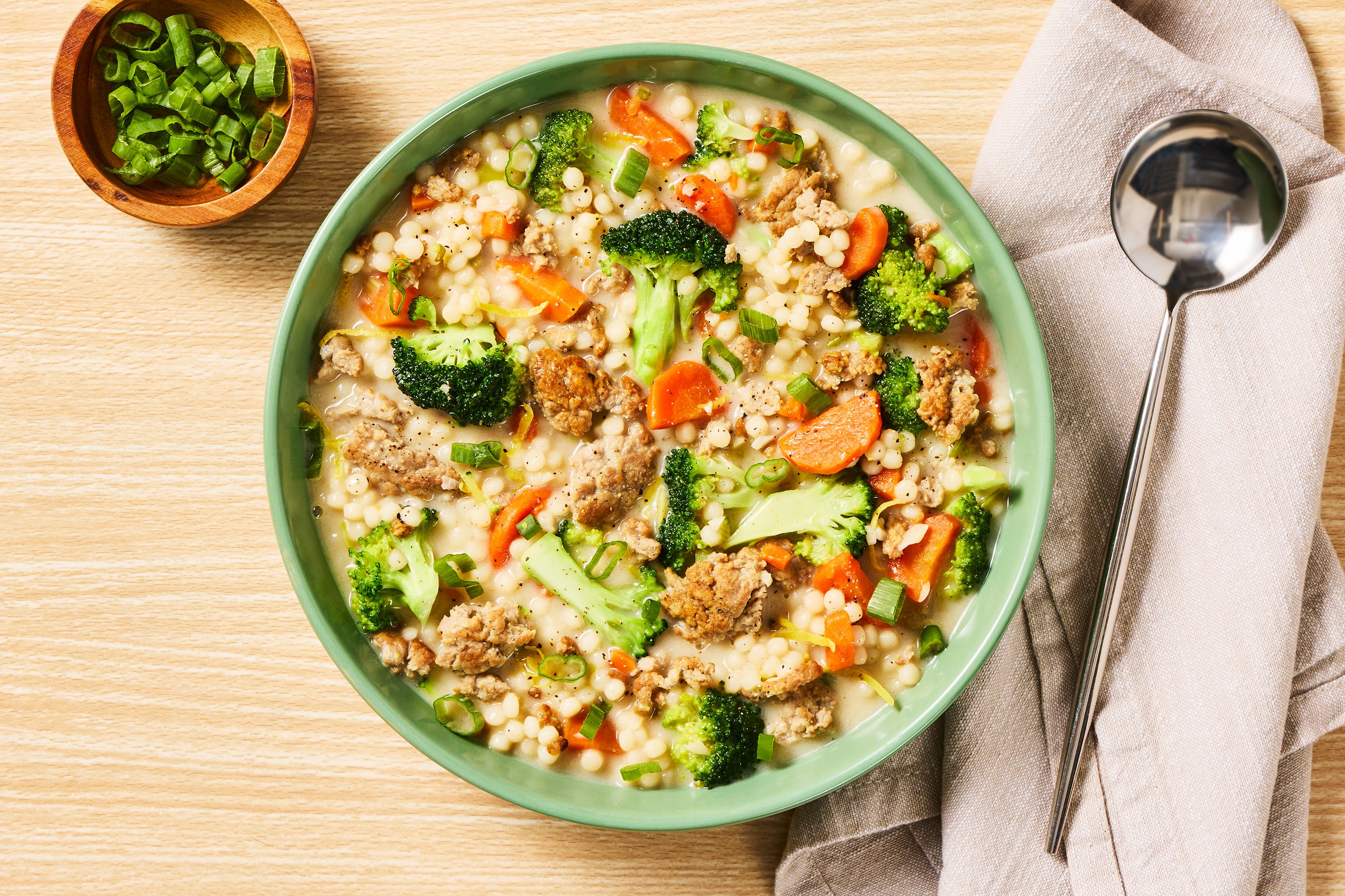 Lemony Broccoli & Bacon Soup