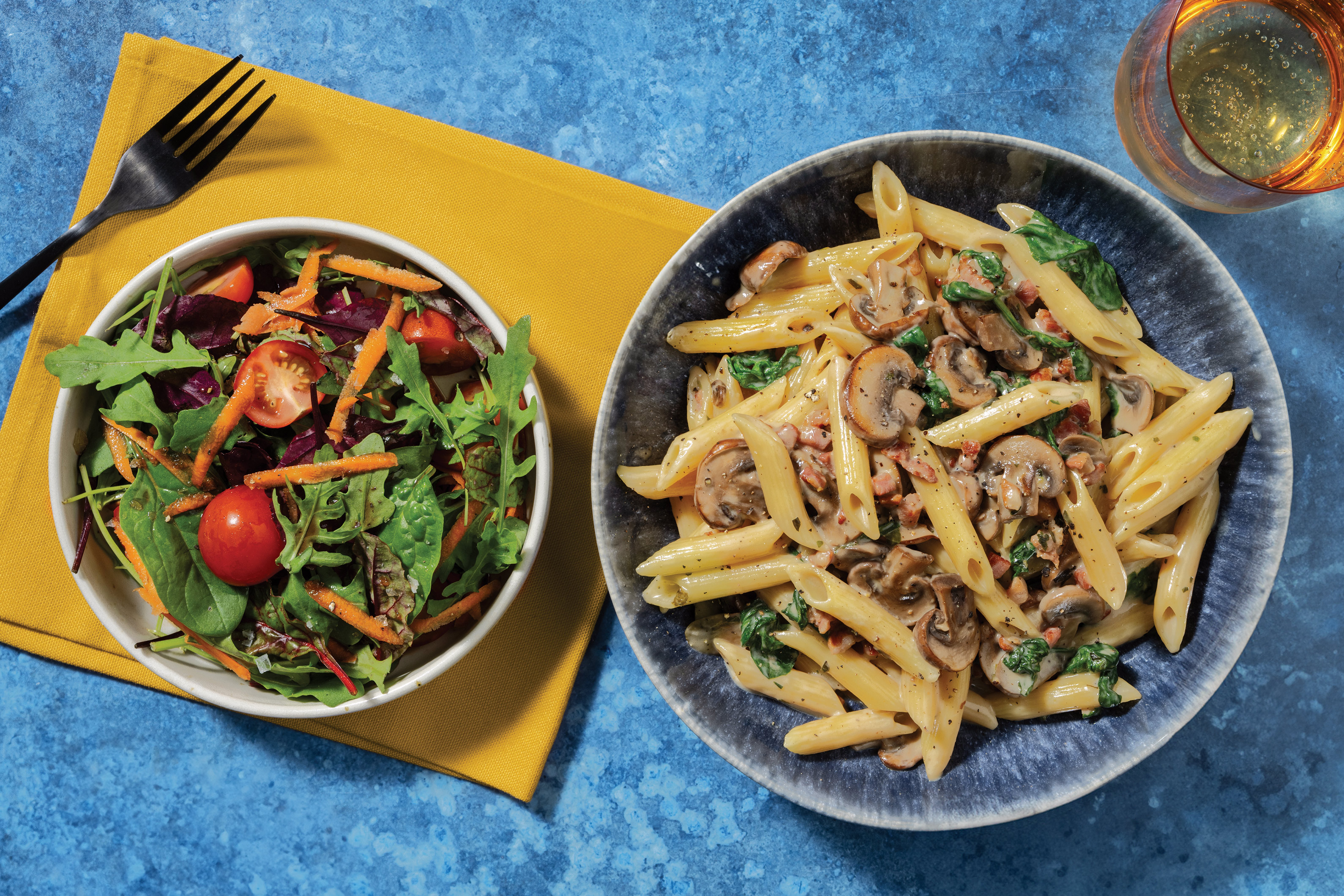 Creamy Bacon, Chicken & Mushroom Penne