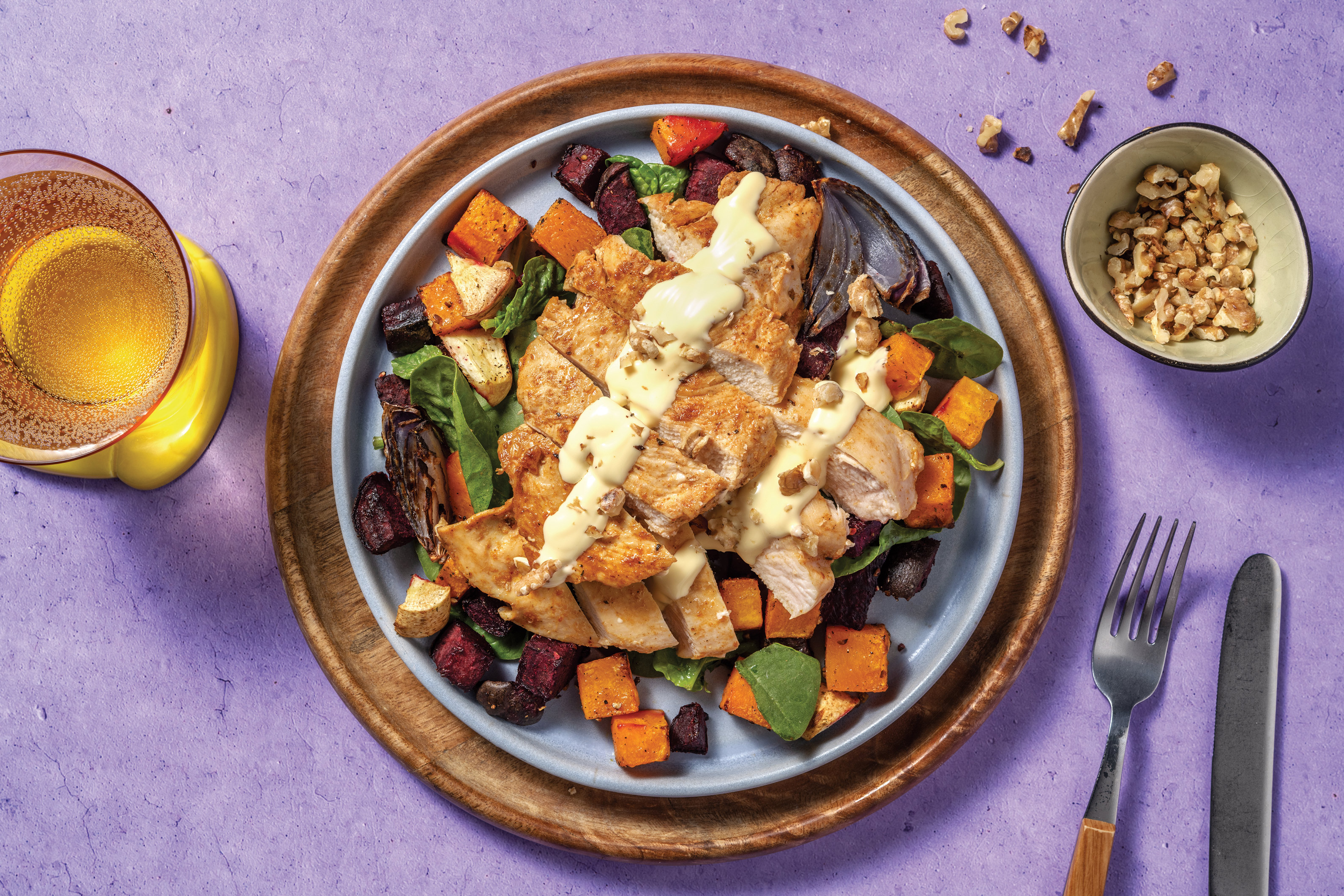Double Spiced Chicken & Zesty Roast Veggie Toss