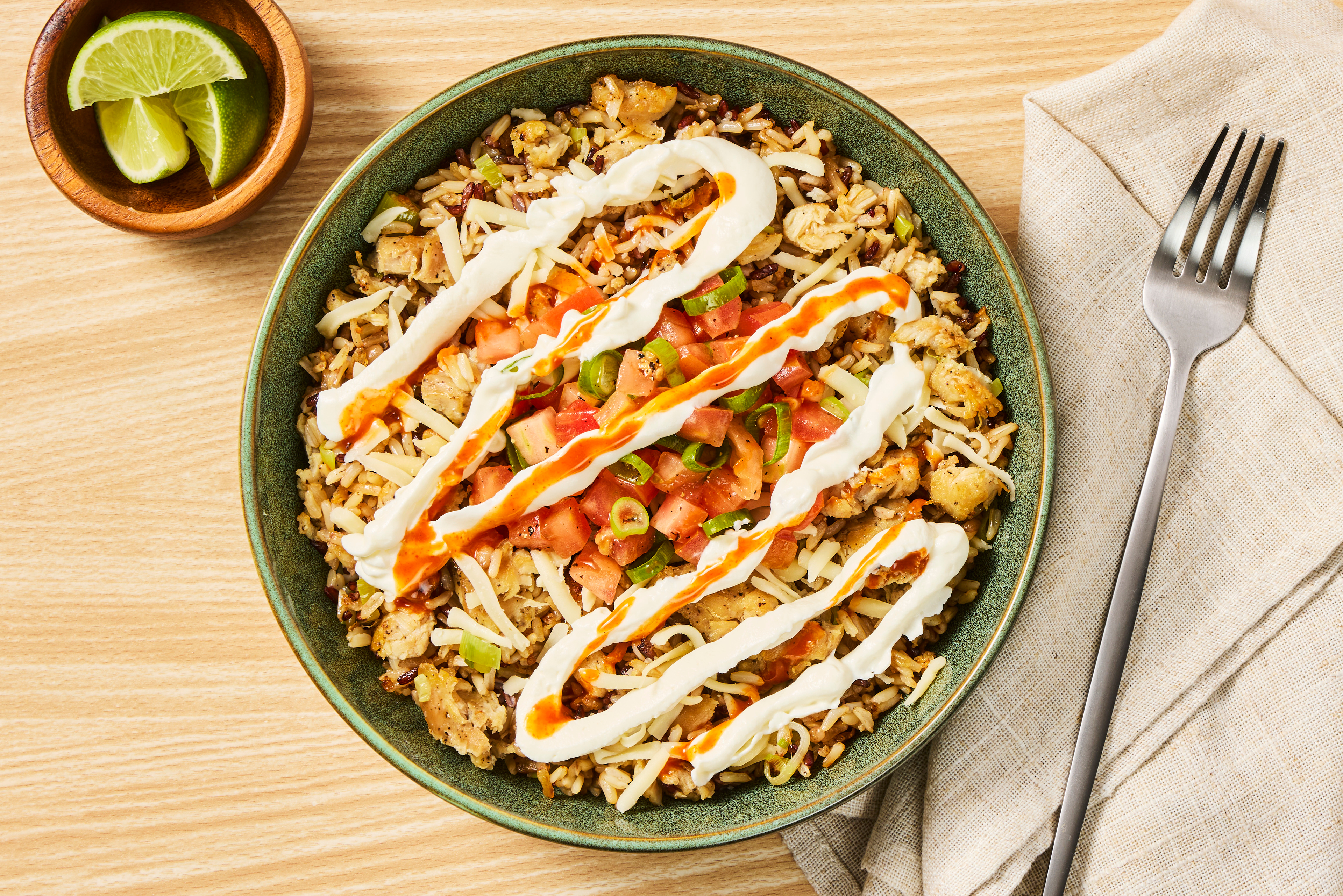 One-Pan Cheddar Chicken & Crispy Grains