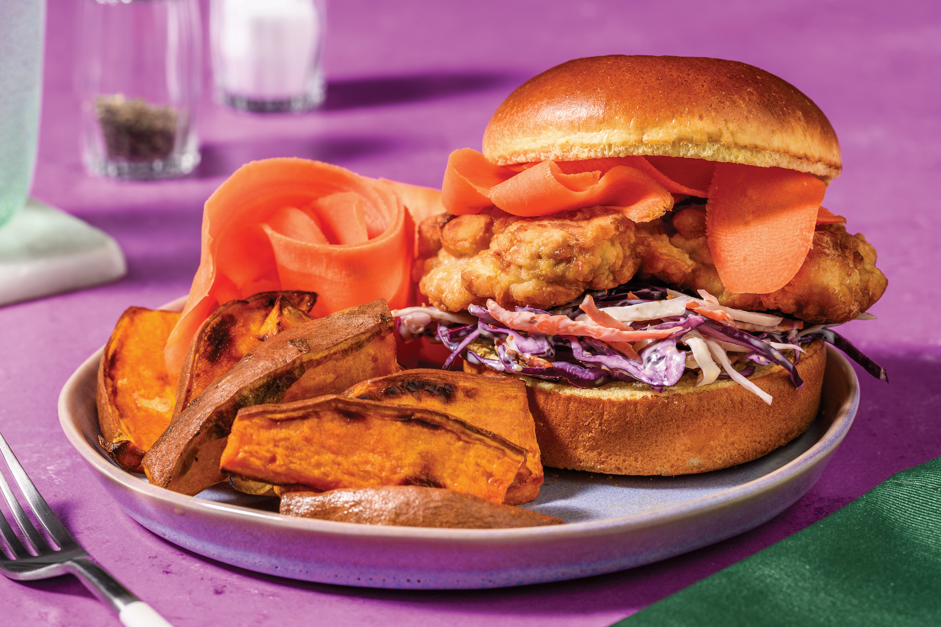 DIY Southern Fried Chicken Burger