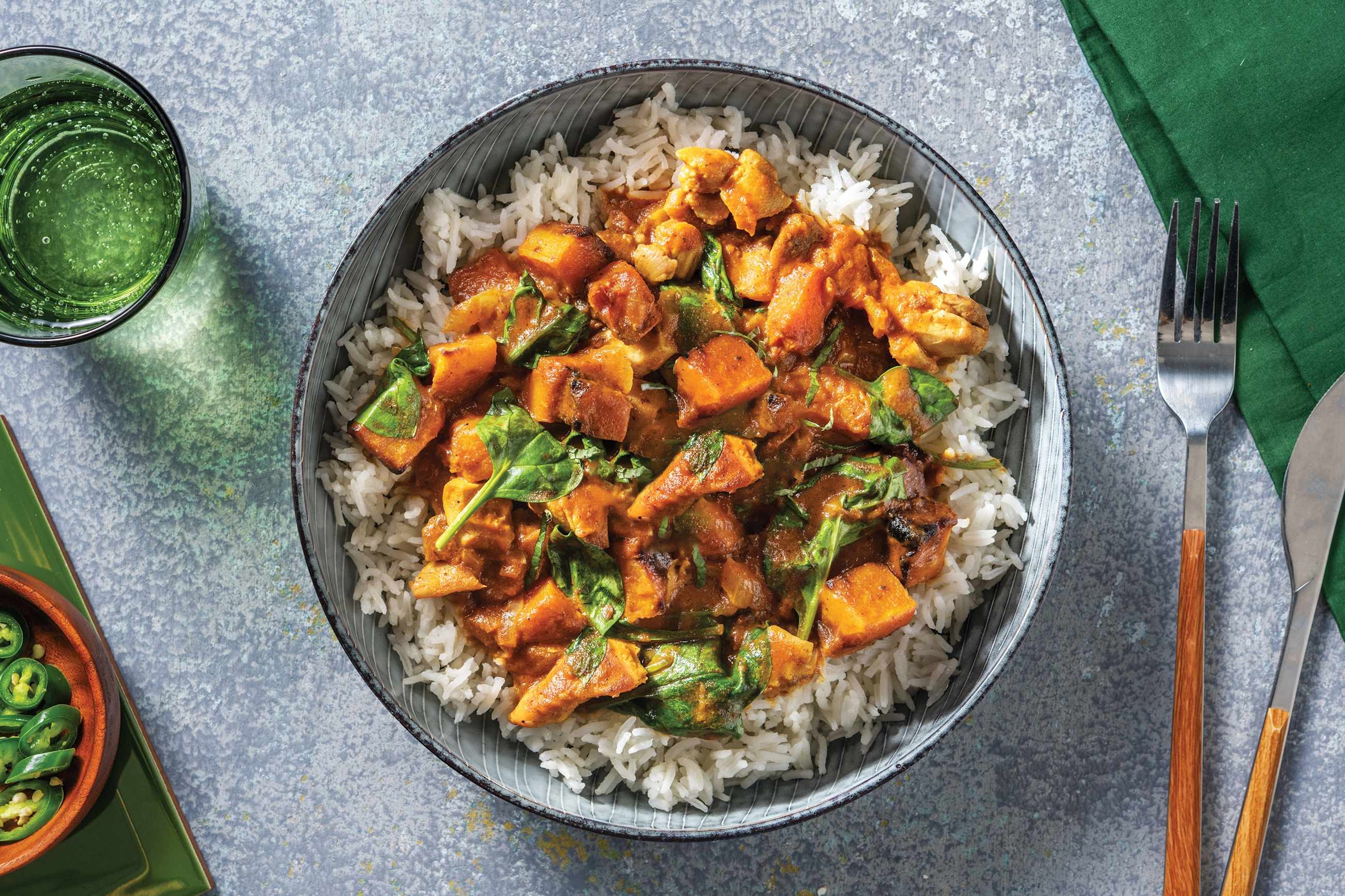 Indian Chicken & Roast Pumpkin Curry