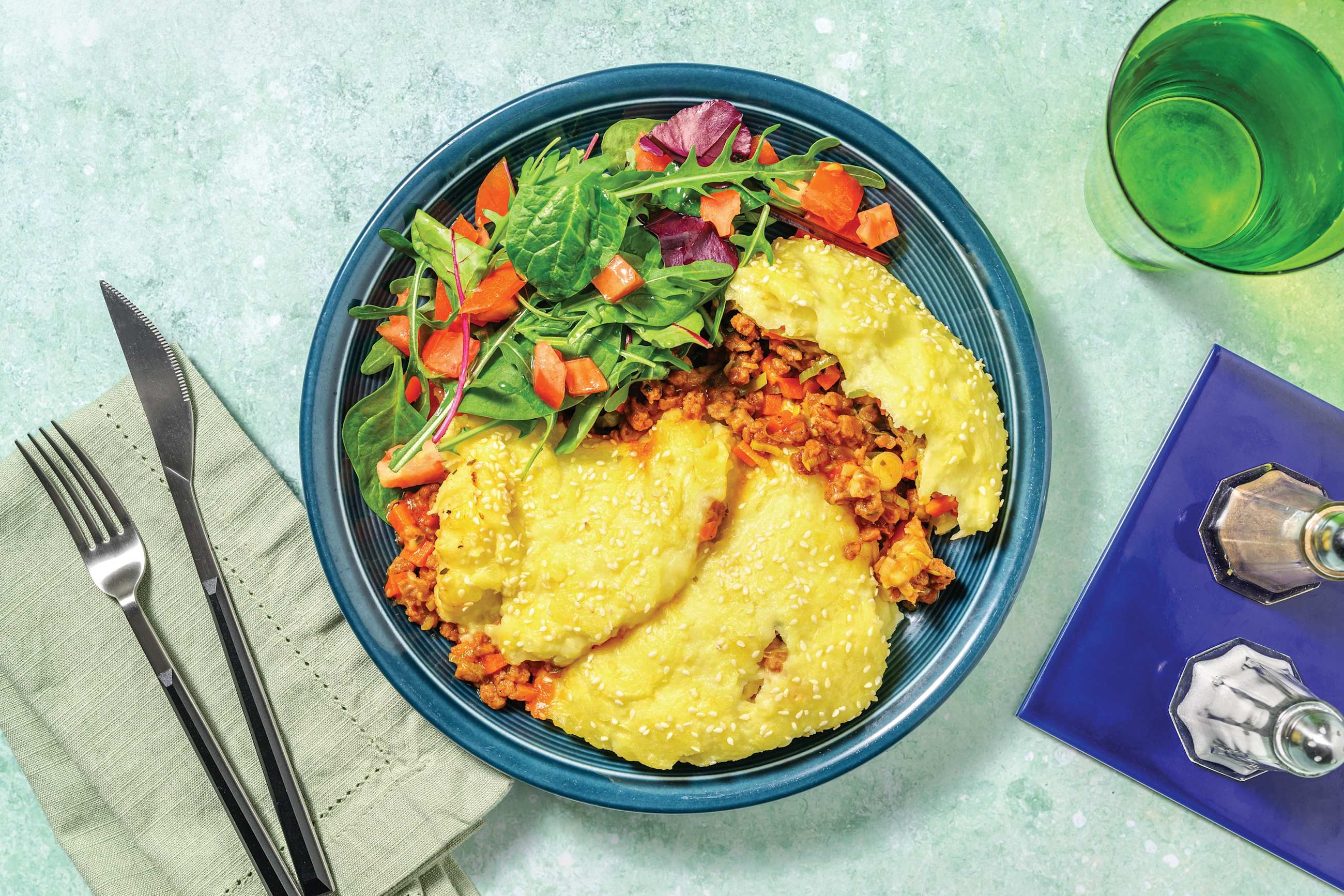 Classic Veggie Mince Potato-Topped Pie