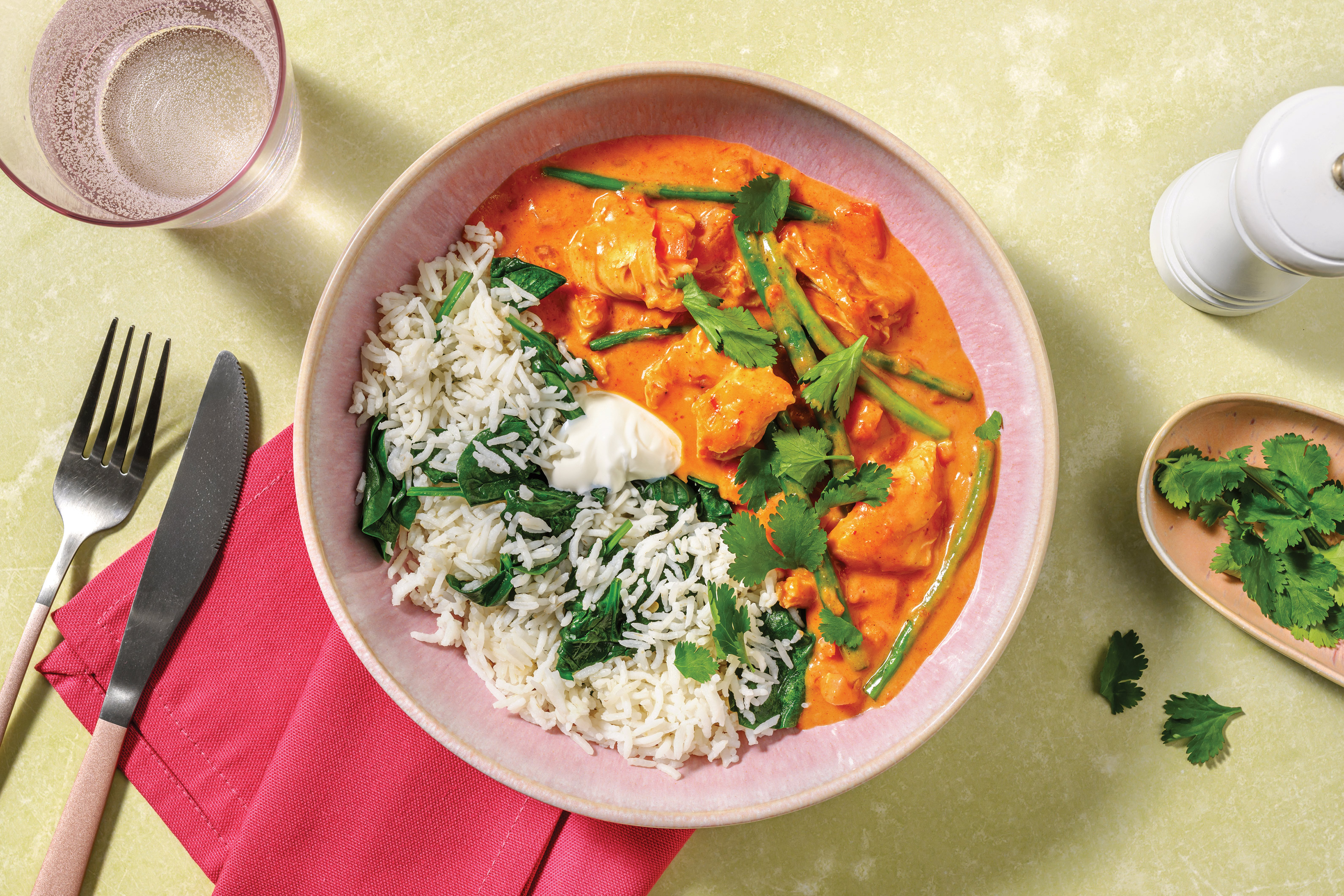 Pulled Chicken & Green Bean Tikka Masala