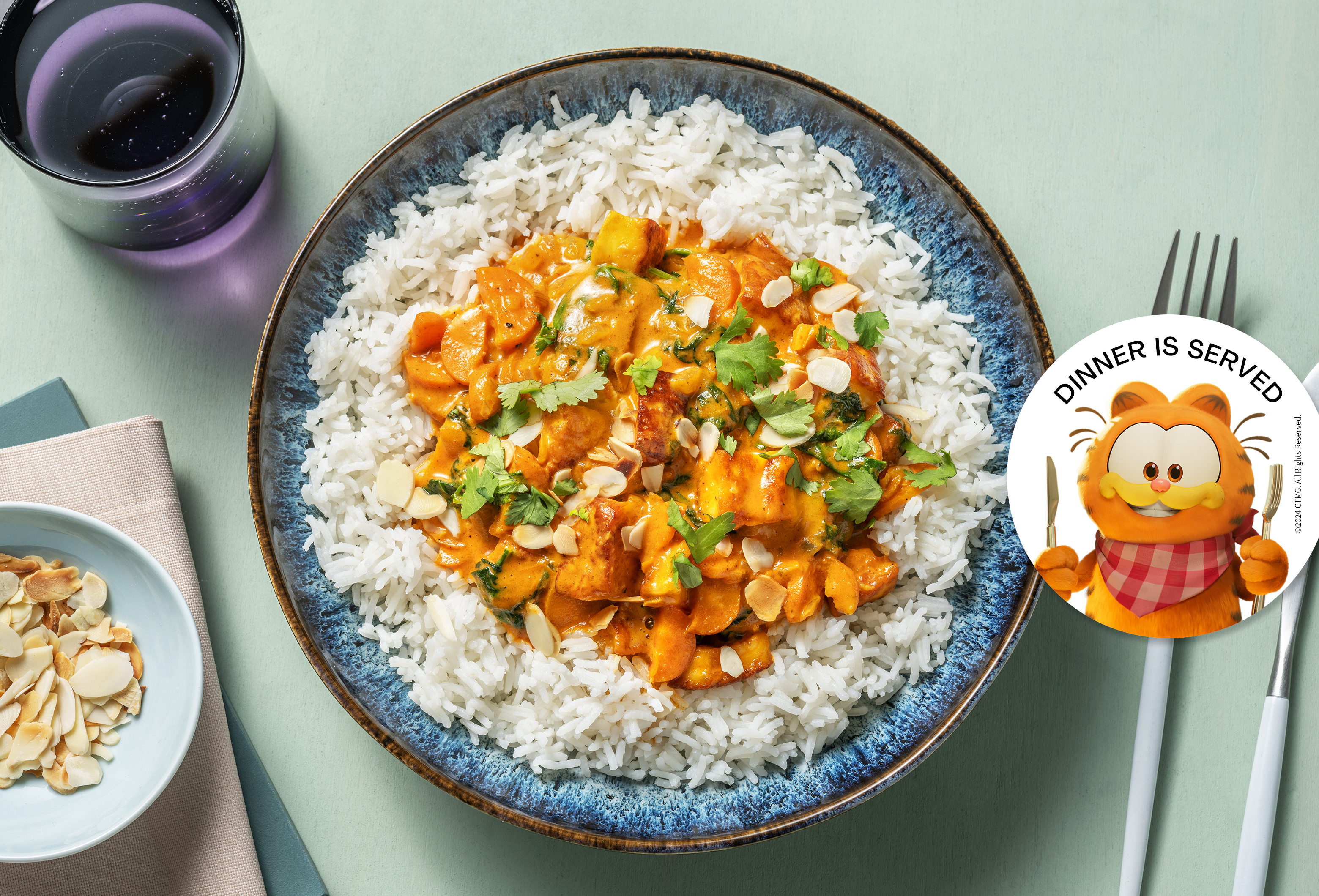 Hearty Chicken-Haloumi Butter Masala & Rice