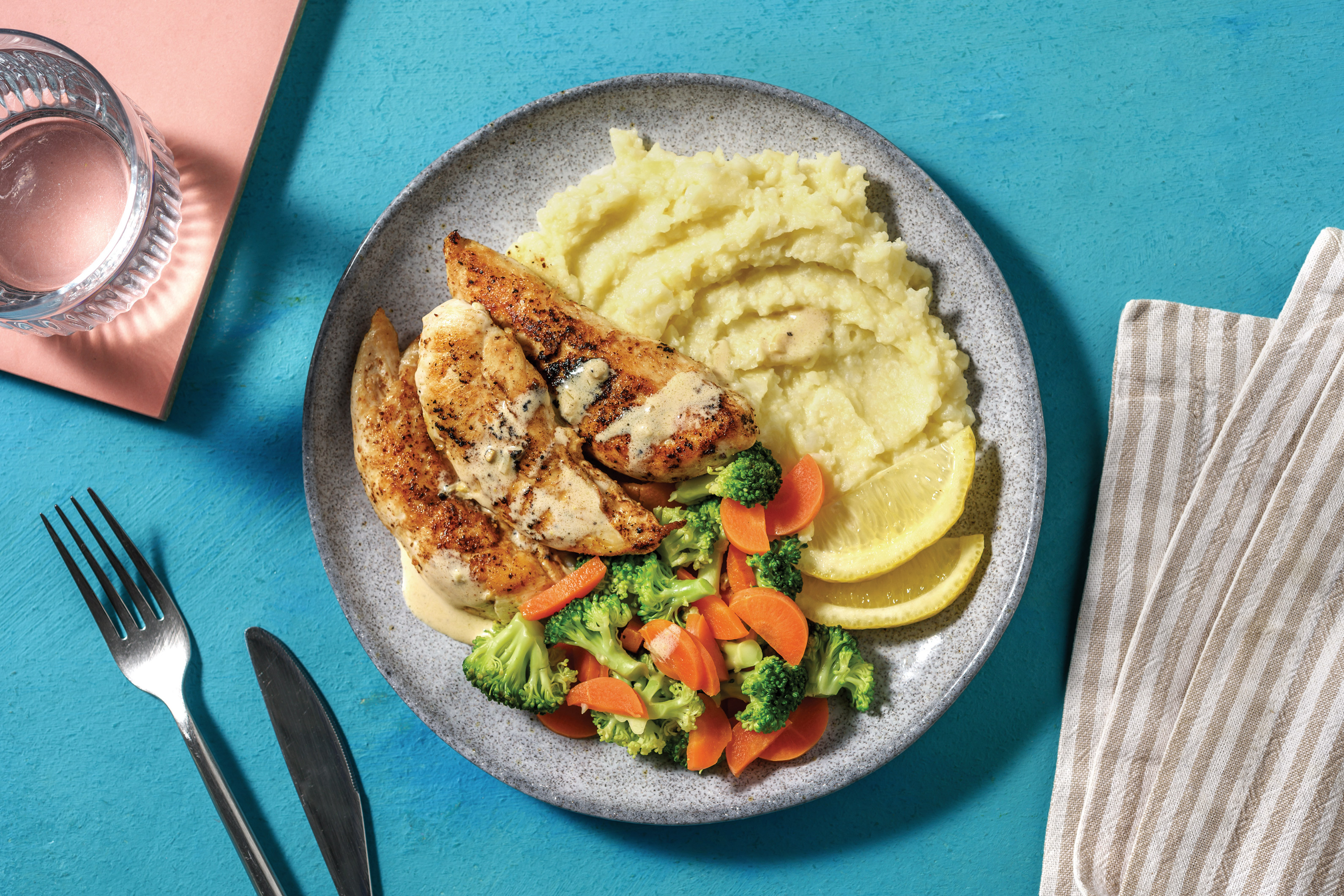 Double Aussie-Spiced Chicken & Cauli-Potato Mash