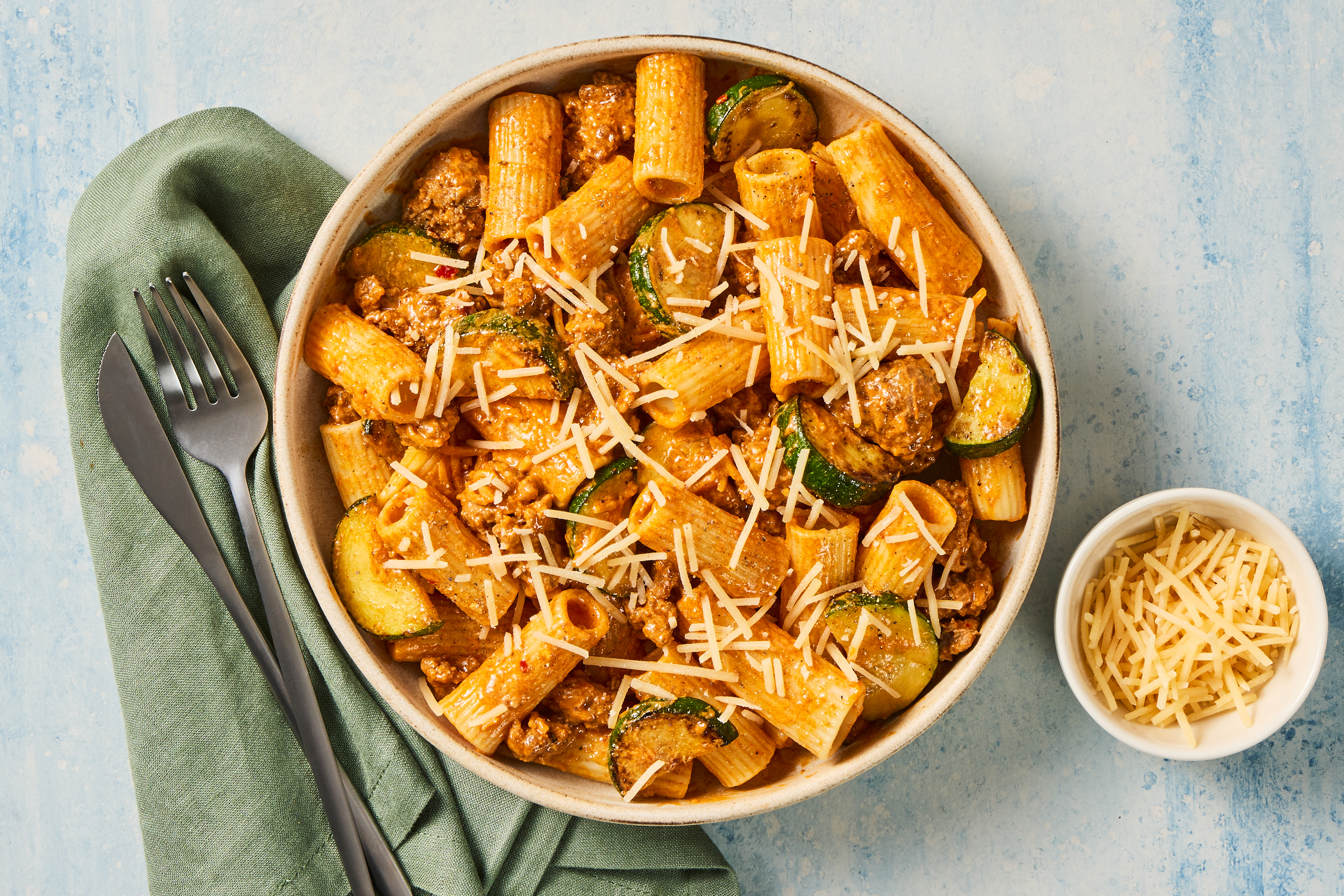 W45 R02 Pork Sausage Rigatoni Rosa