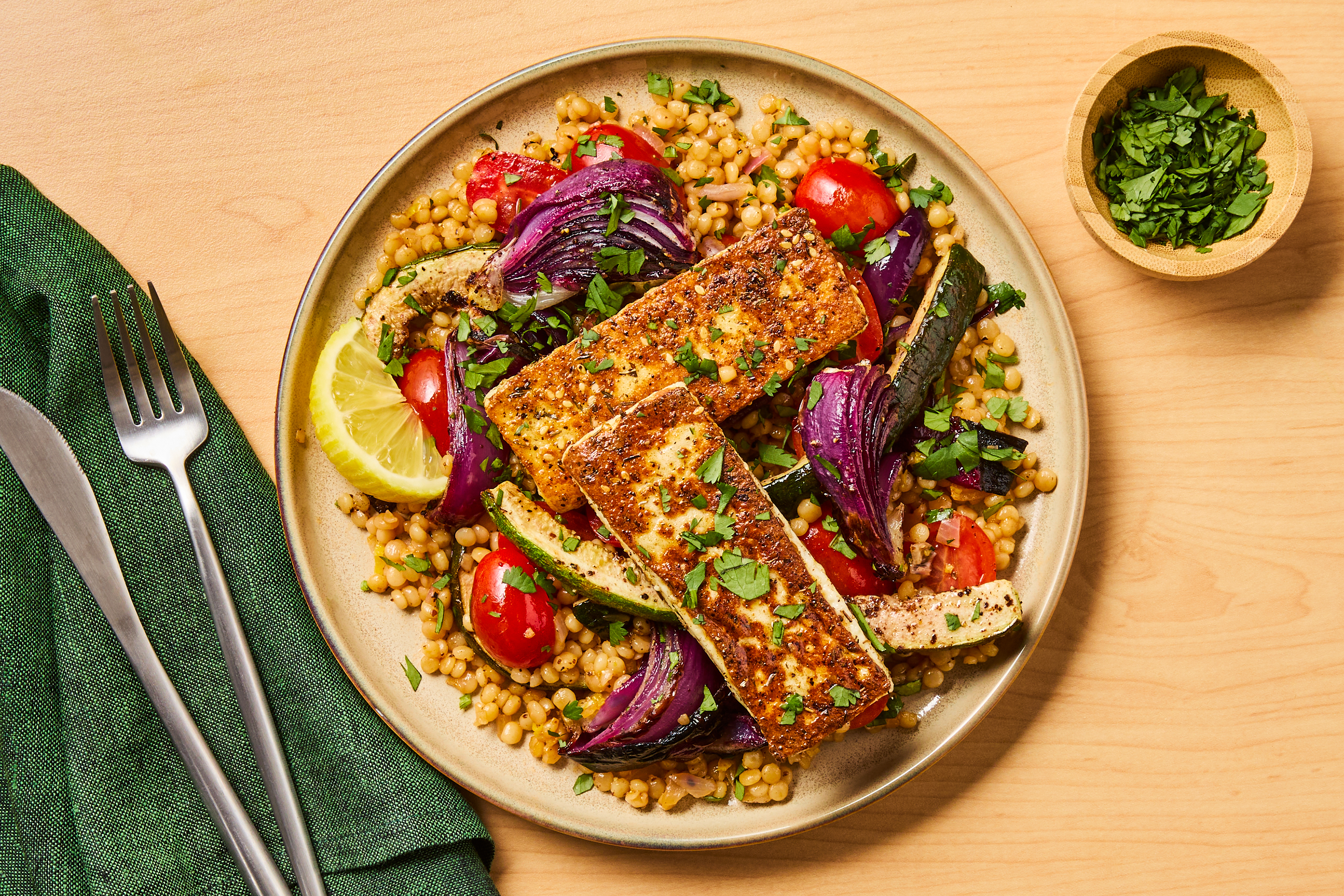 Za’atar-Crusted Grilling Cheese & Sirloin Steak