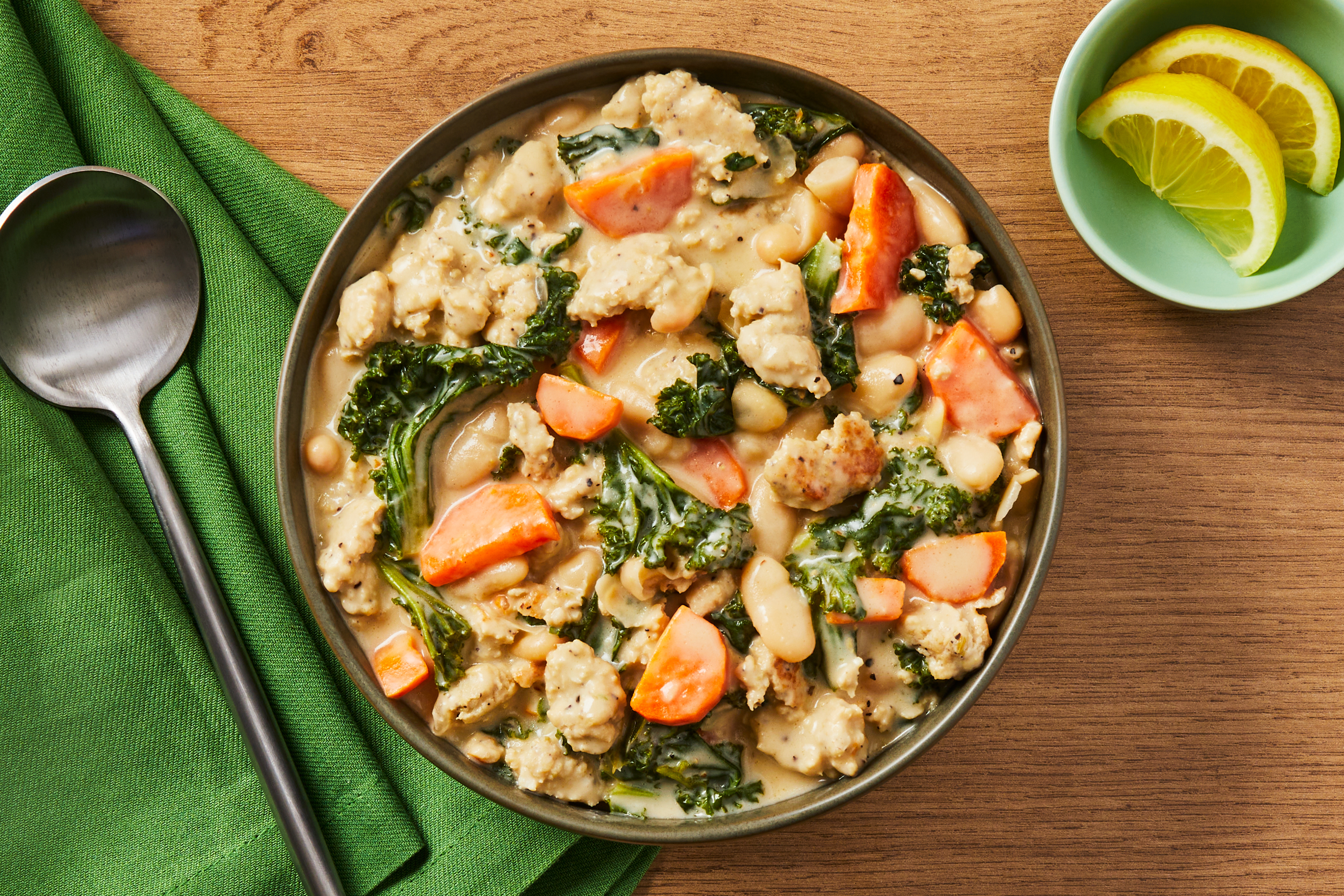 W35 R99 MOD One-Pot Chicken Sausage & Bean Soup