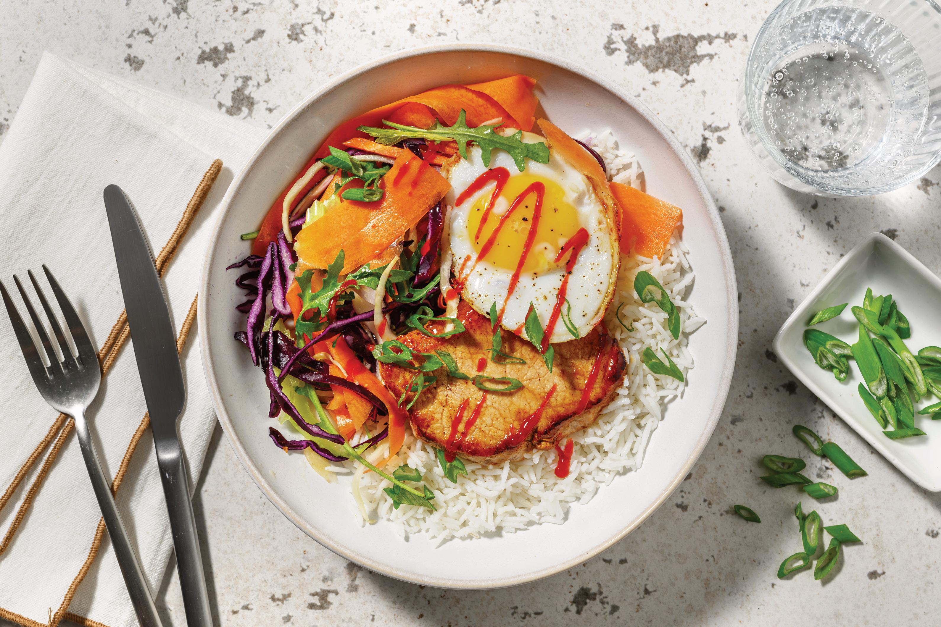 Double Vietnamese-Style Pork Steaks & Rice