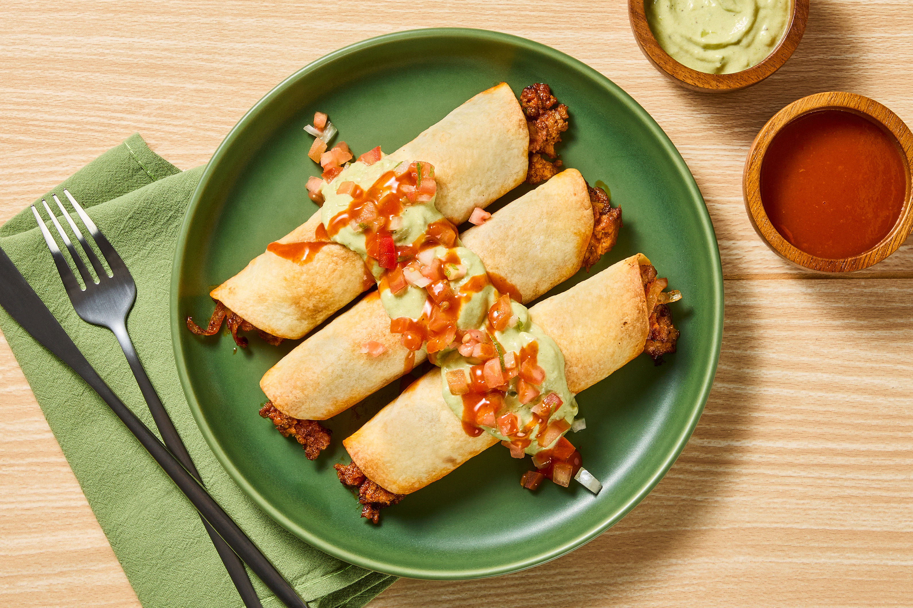 Fully Loaded Chicken Taquitos