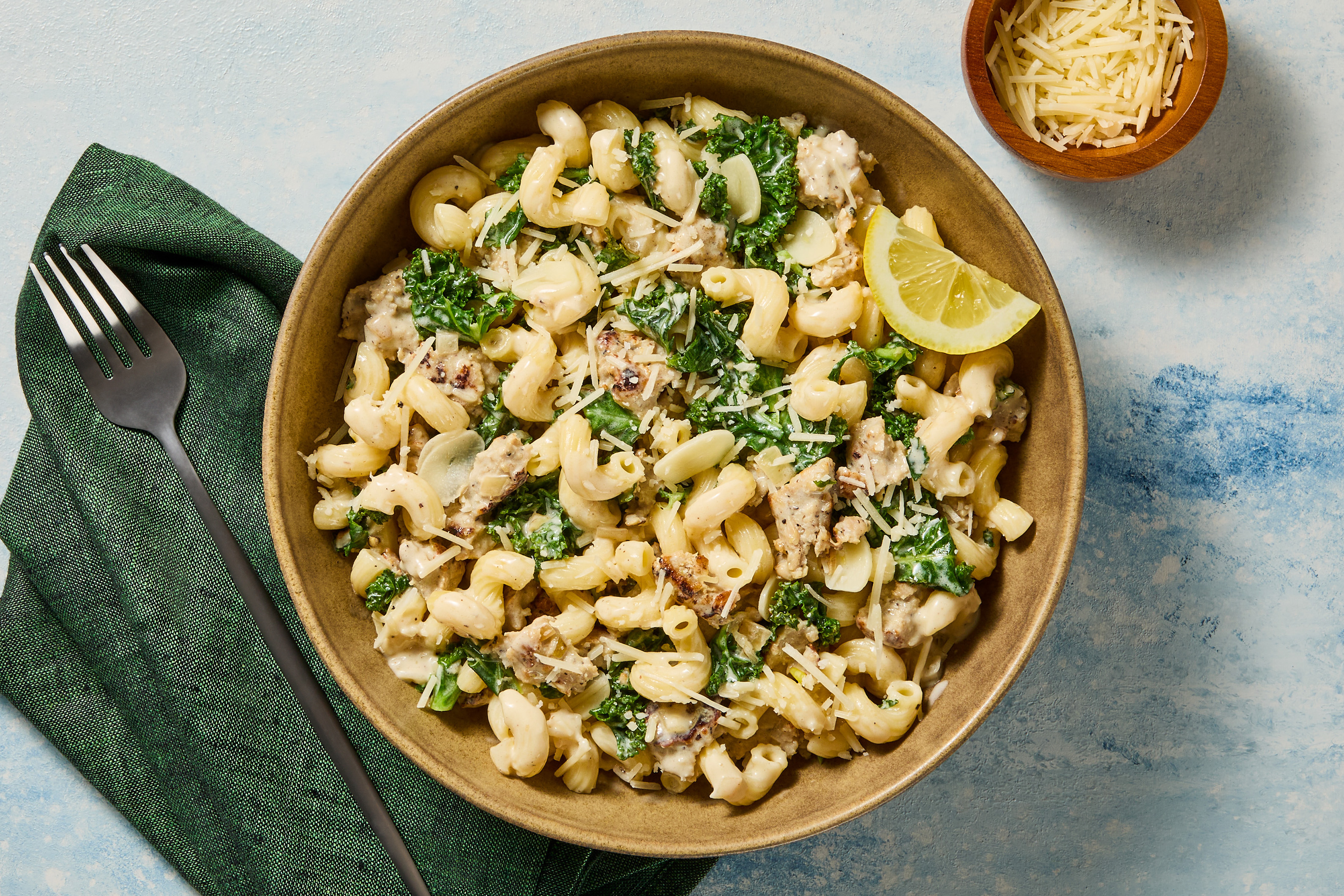 Creamy Shrimp & Kale Cavatappi