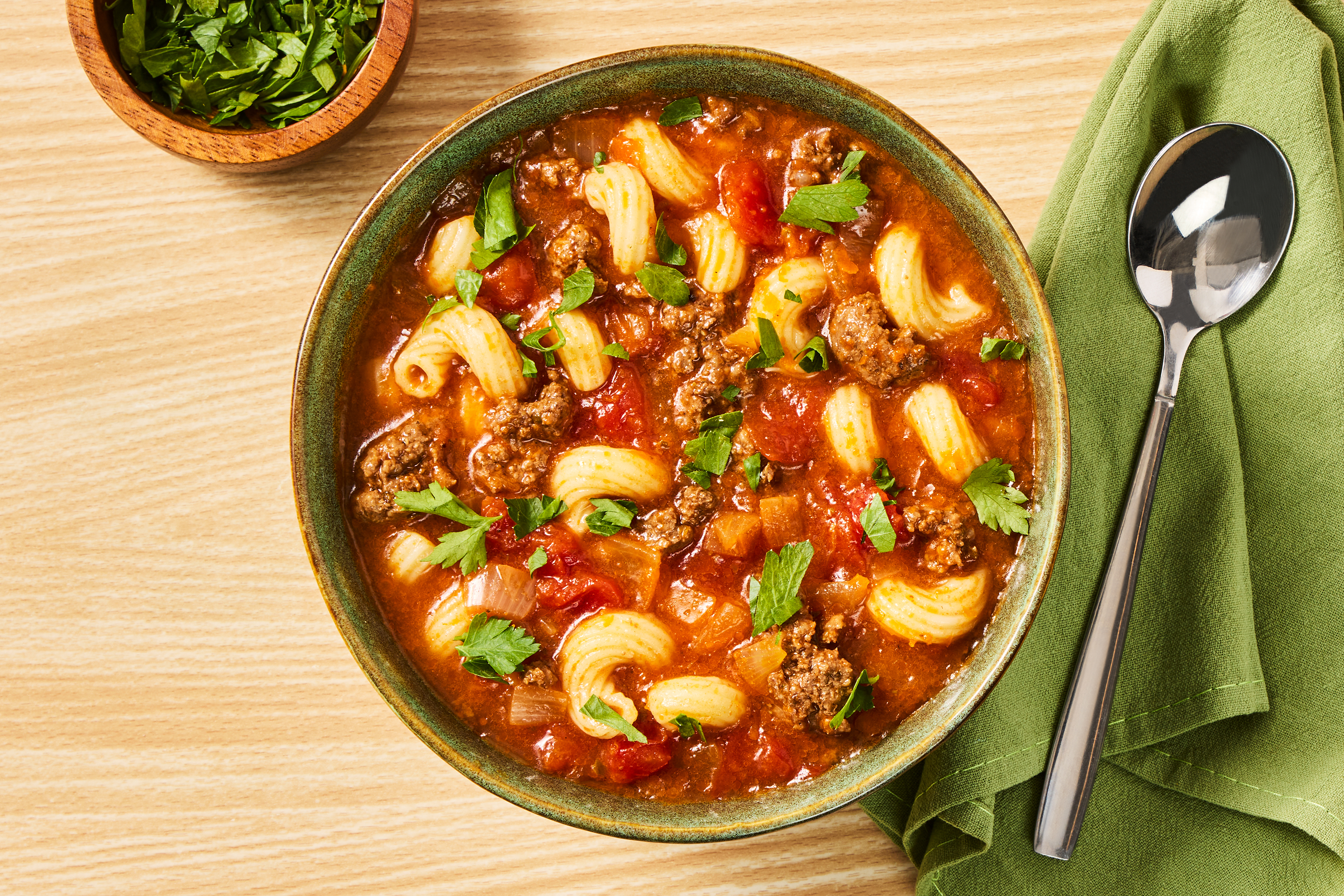 Hearty Hamburger Noodle Soup