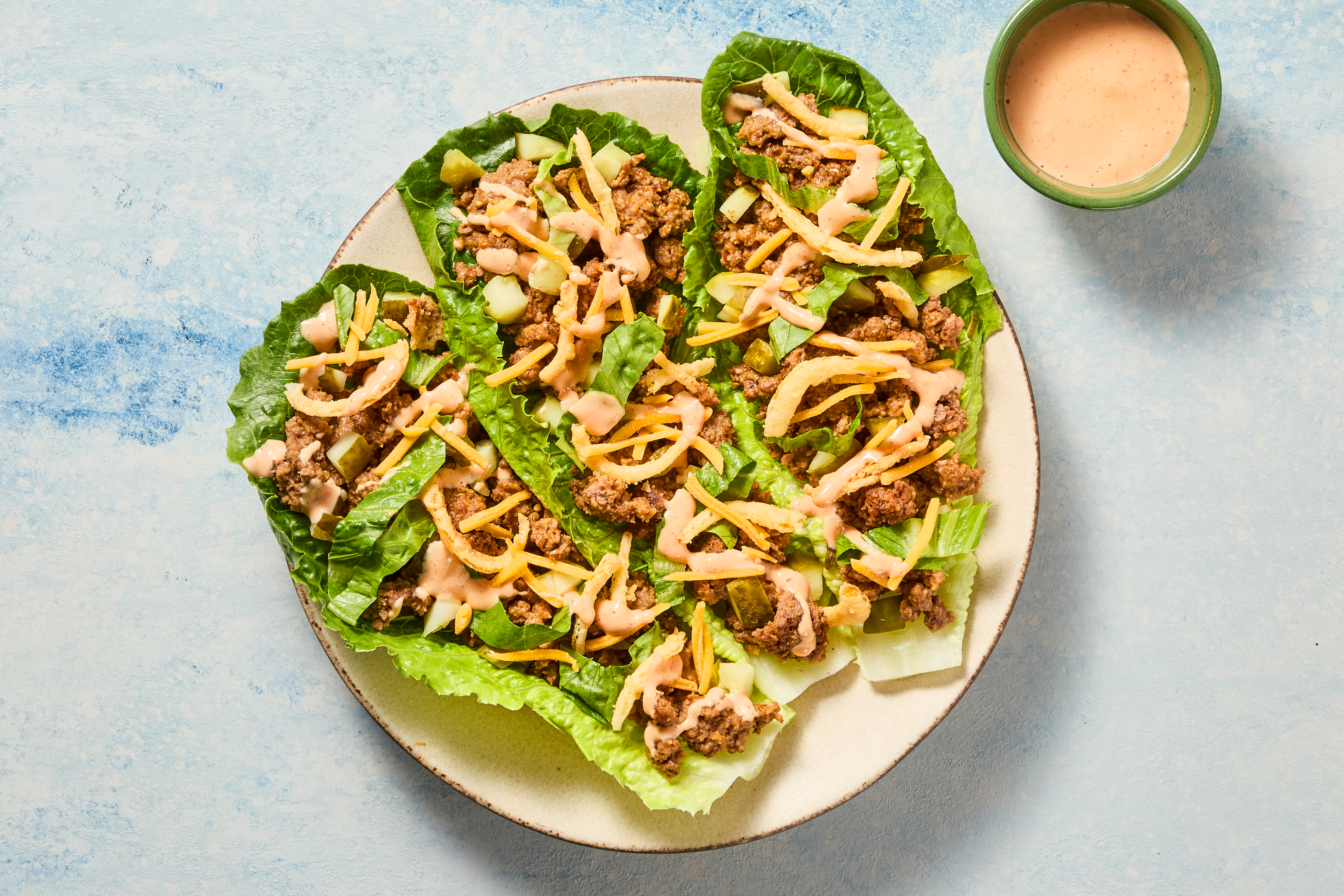 One-Pan Turkey Burger Lettuce Wraps