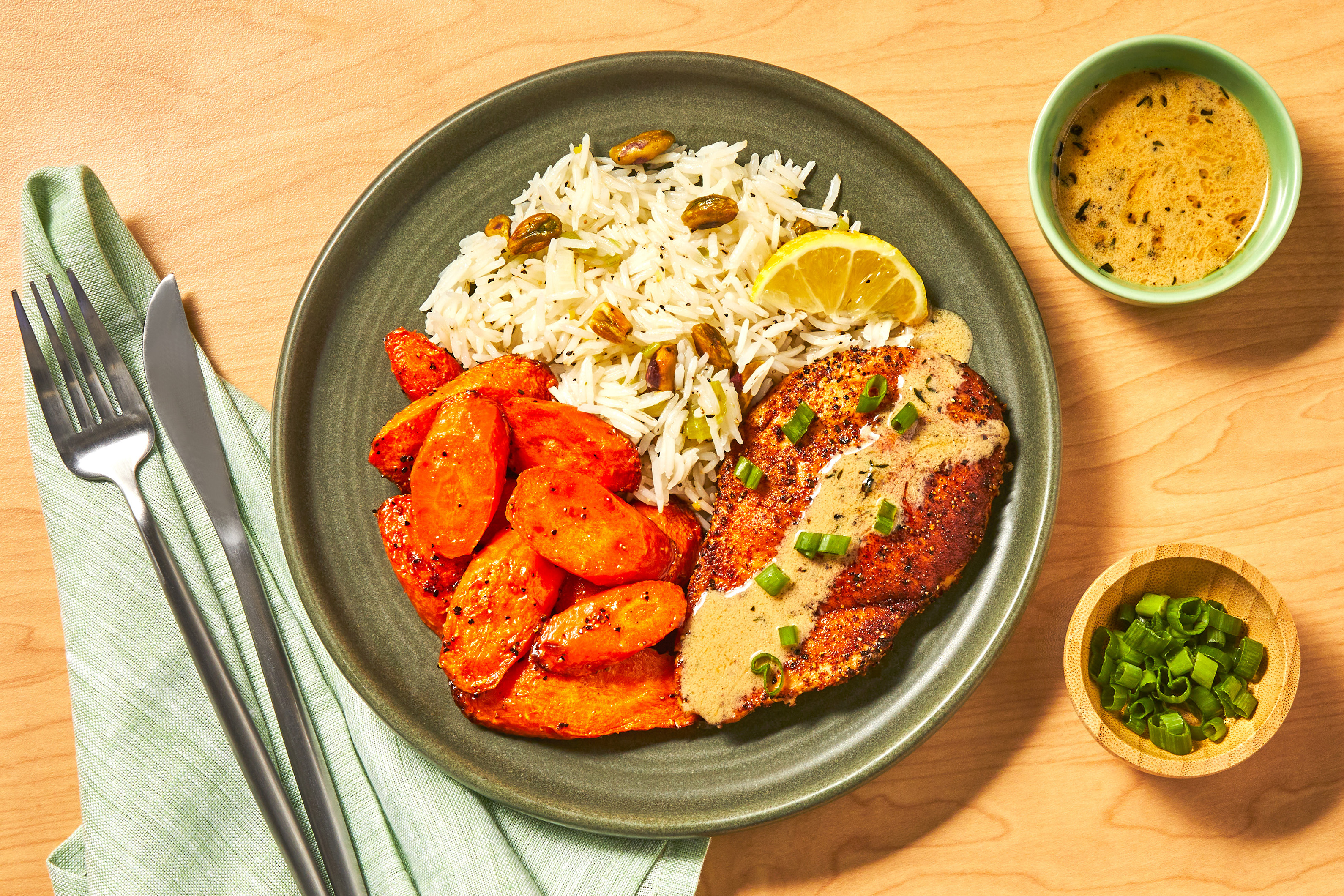 Paprika Salmon in a Lemony Sauce