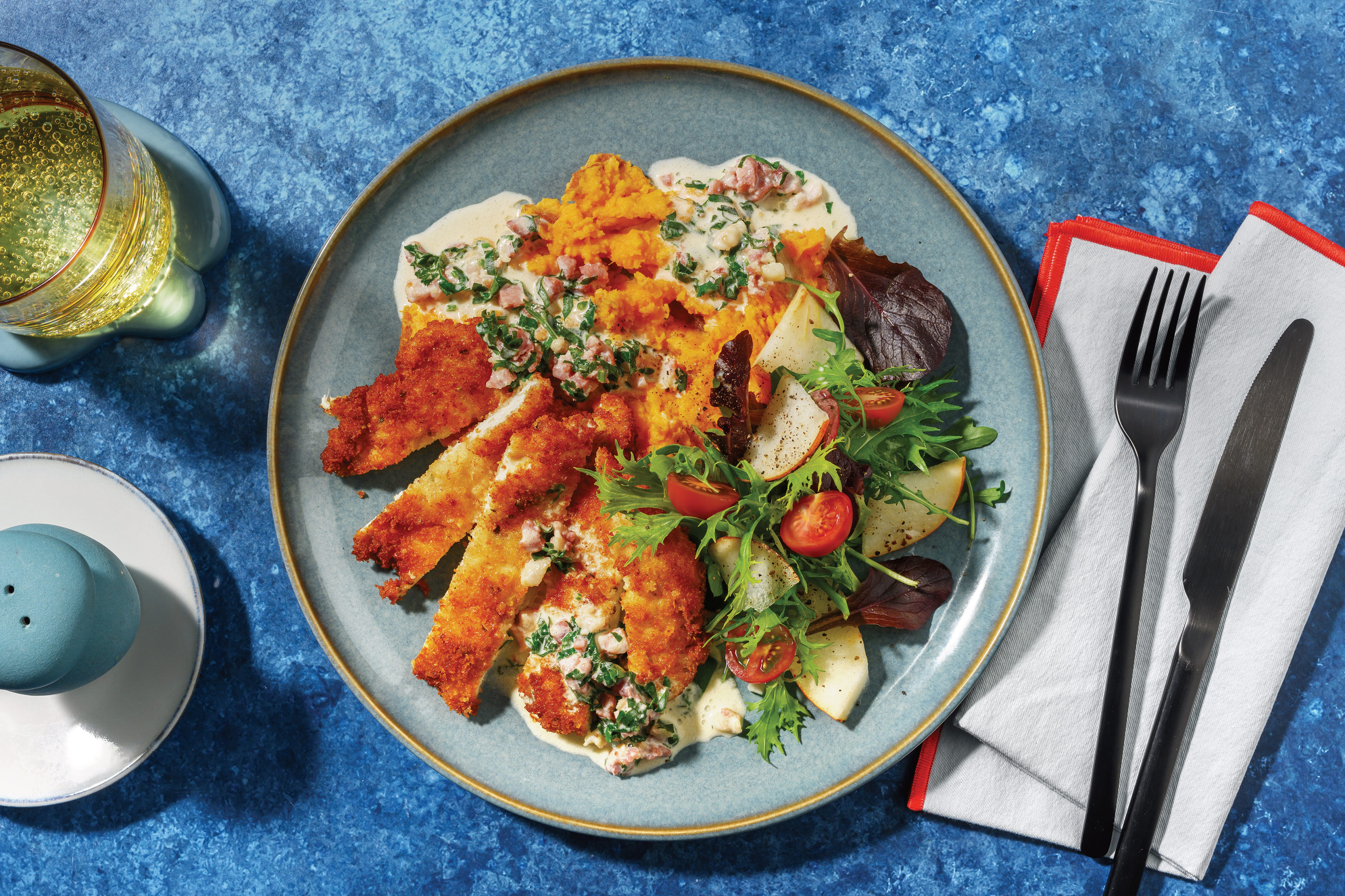 Herby Chicken & Creamy Bacon Sauce