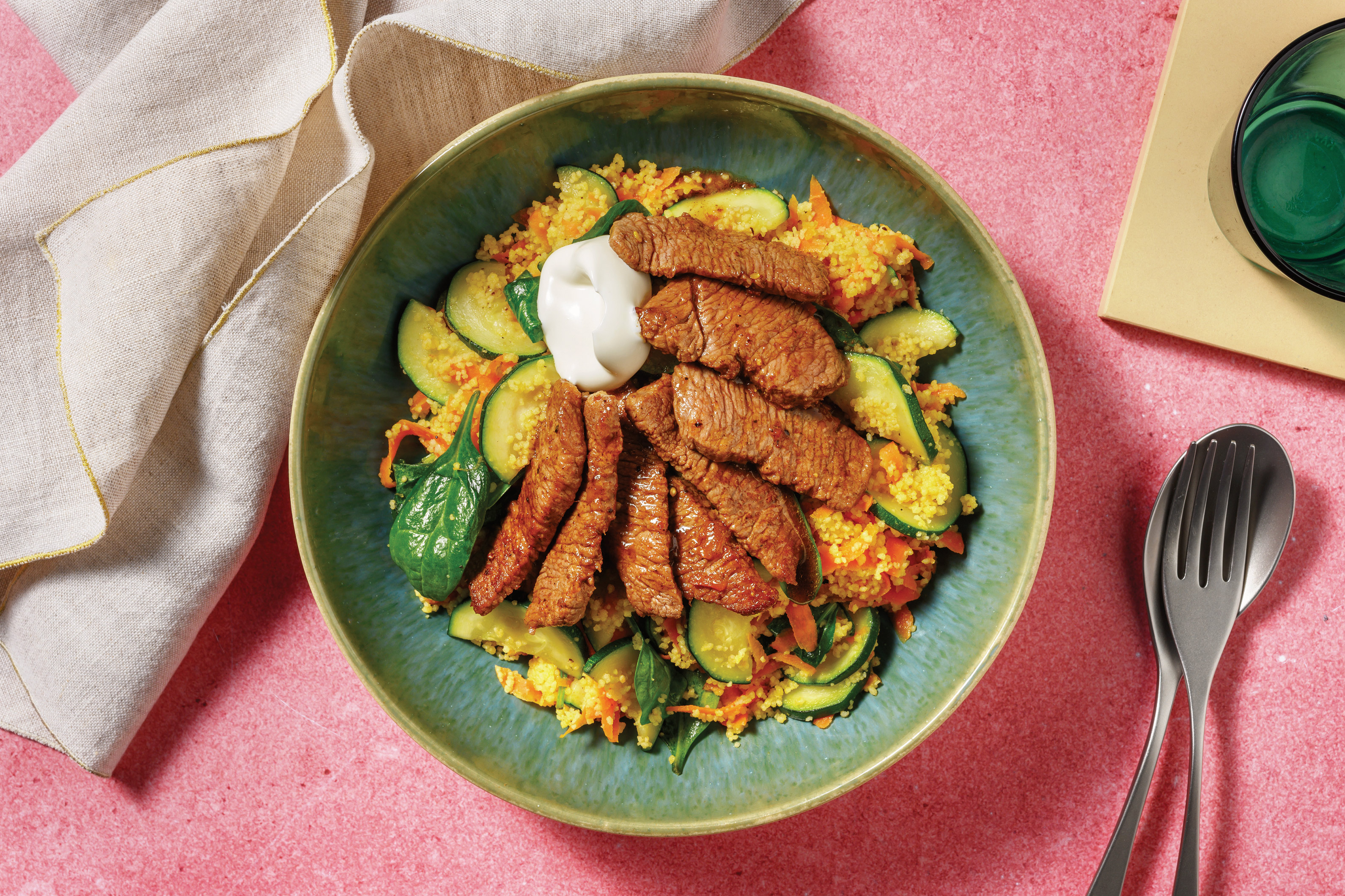 Sticky Moroccan Beef & Veggie Couscous