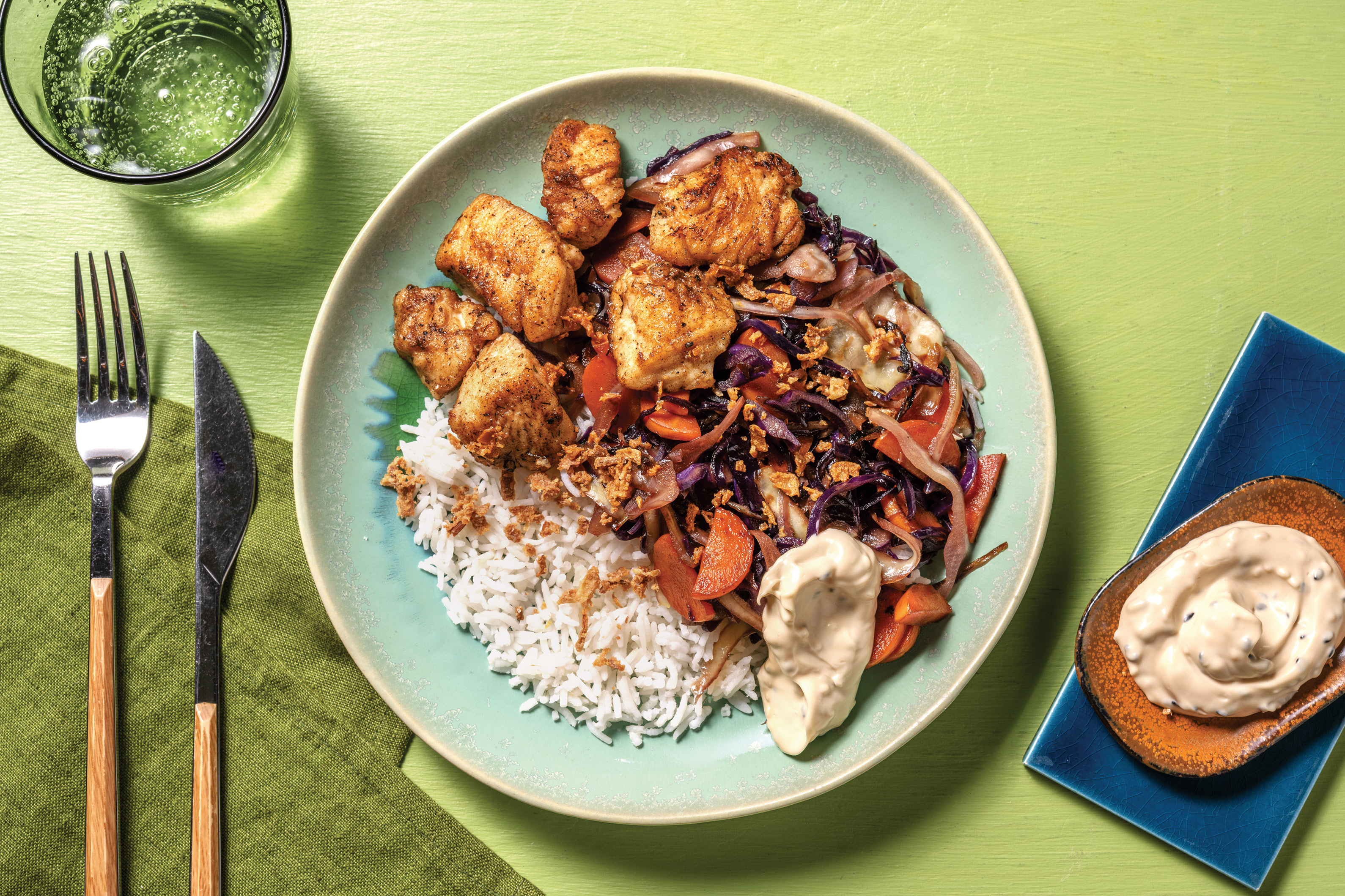 Southeast Asian Chicken & Garlic Rice