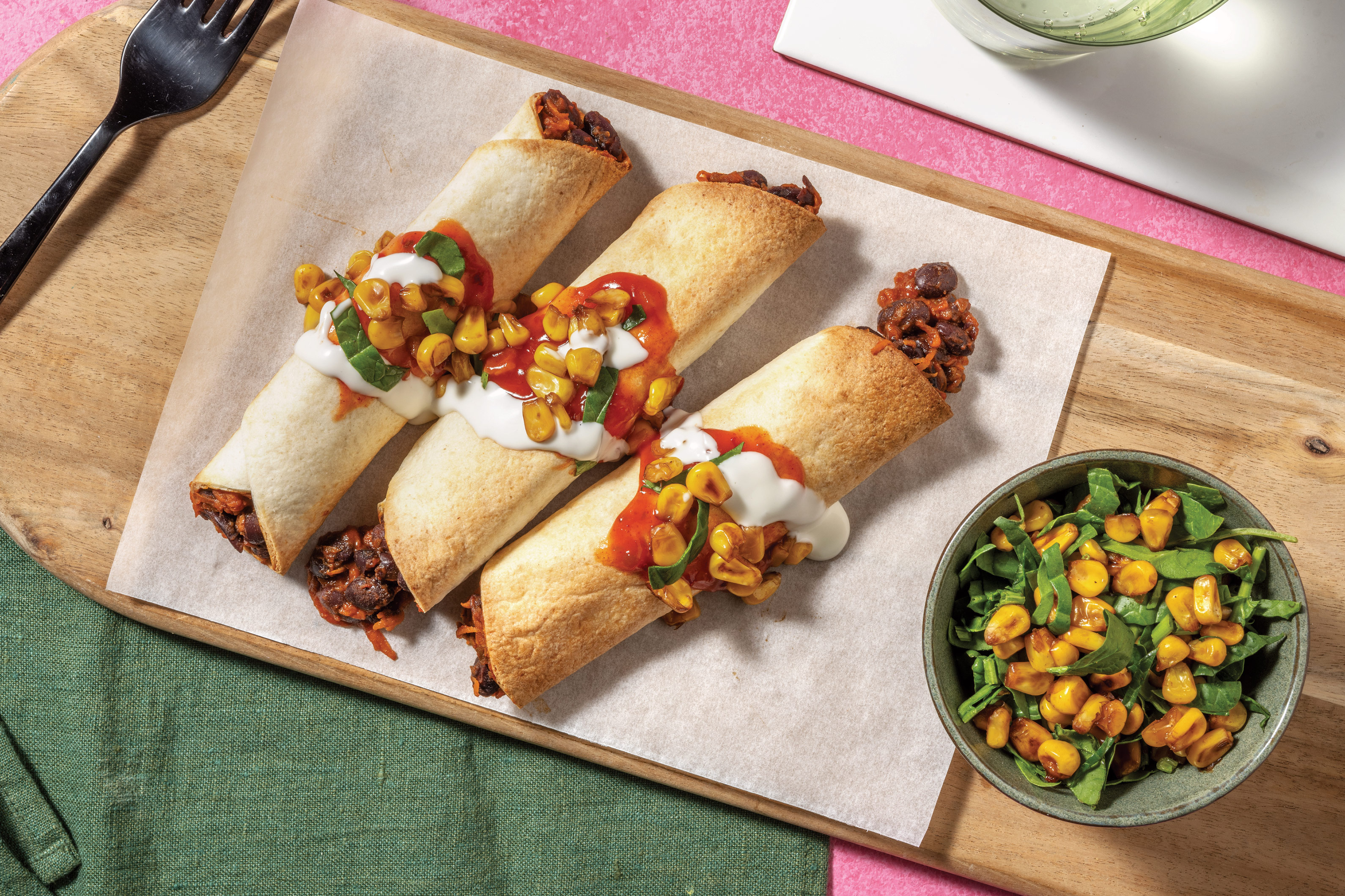 Mexican Black Bean Taquitos