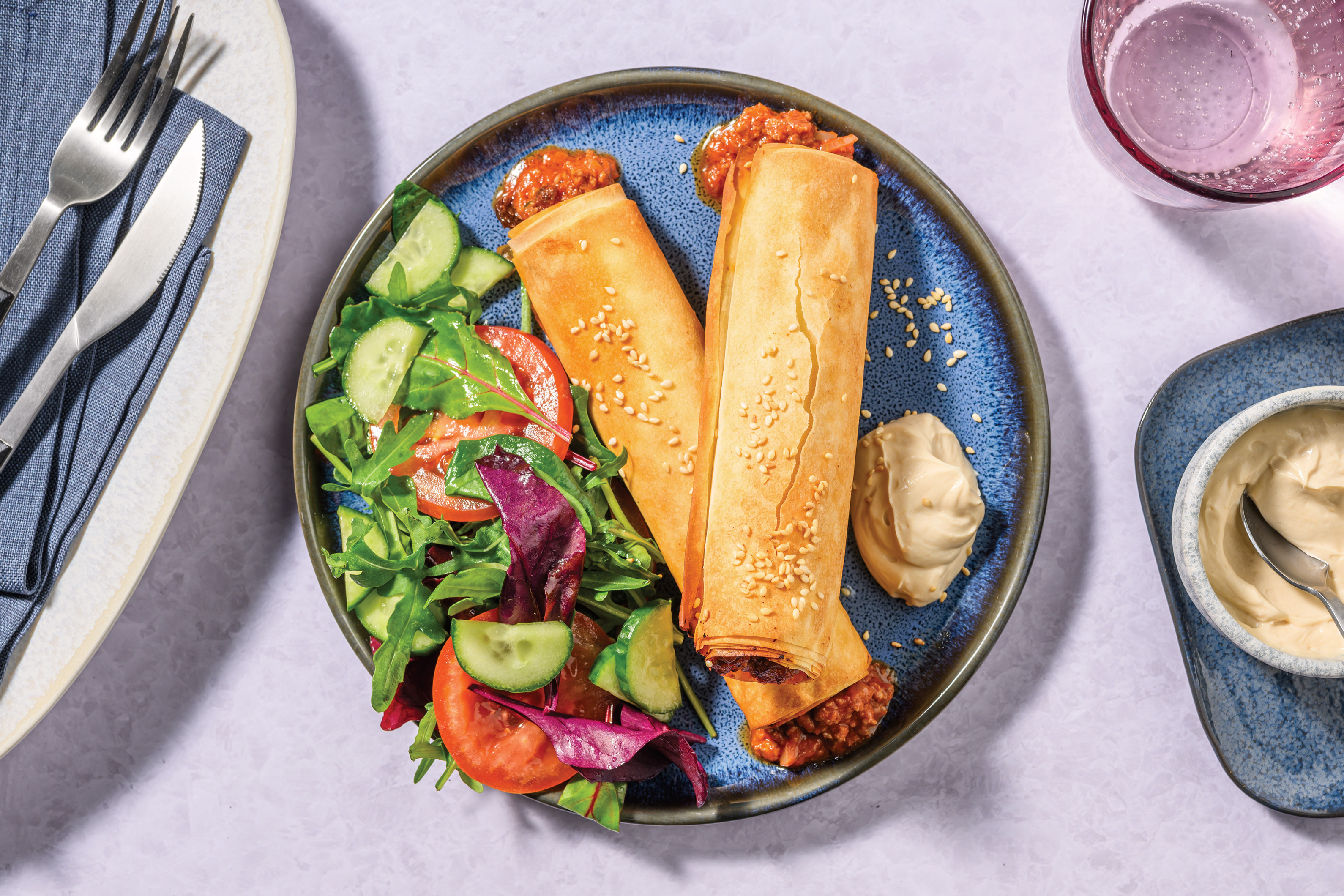 Middle Eastern Pork & Currant Filo Cigars