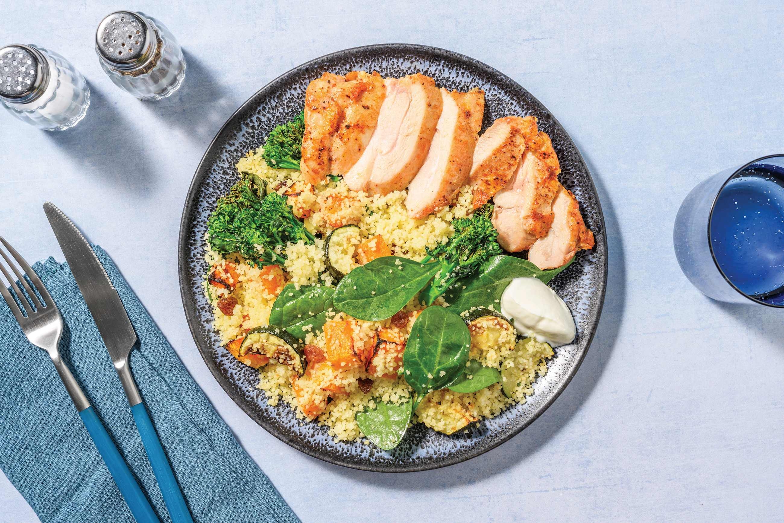 Moroccan Chicken & Baby Broccoli Couscous