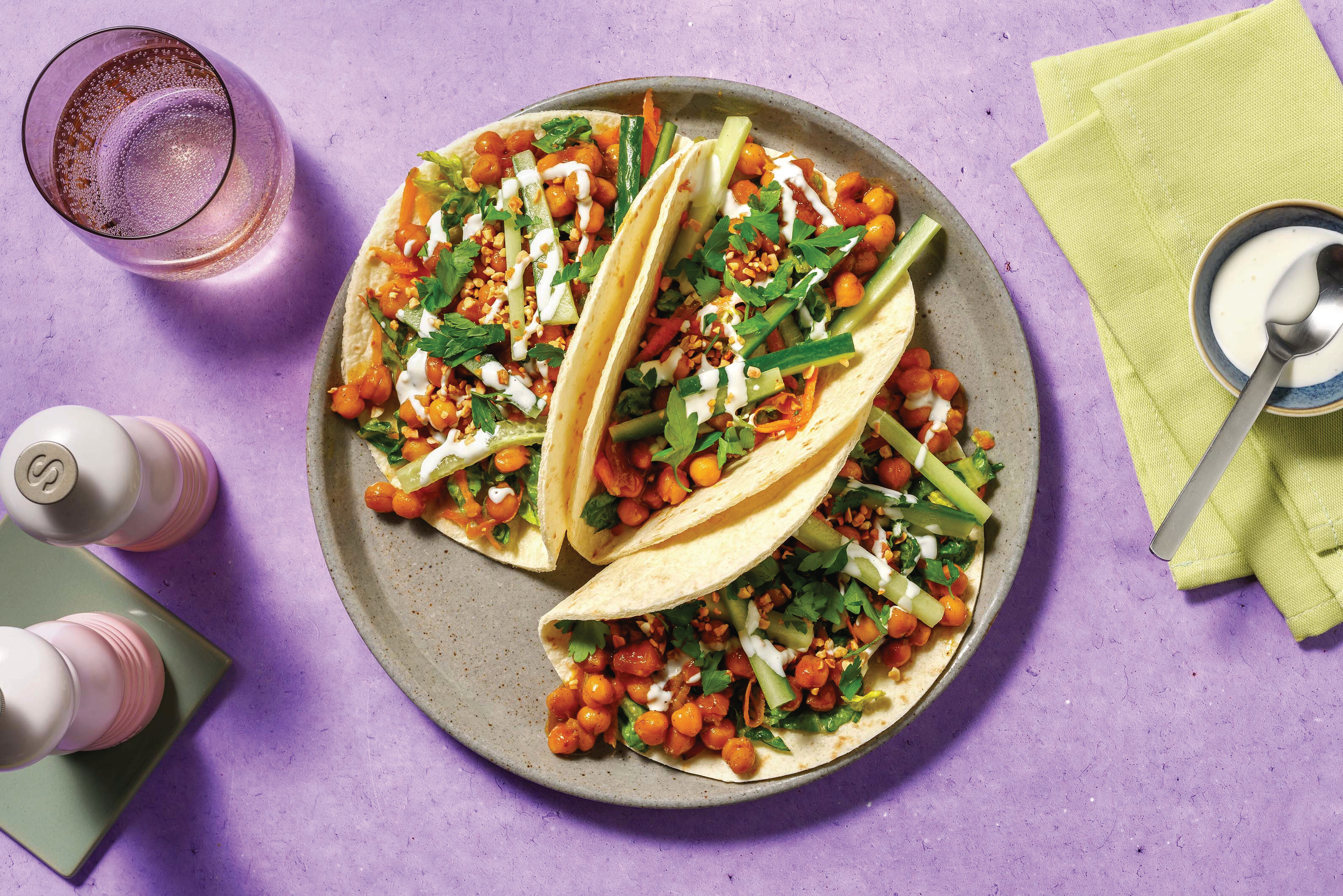 Sweet Indian Bean & Cherry Tomato Tacos
