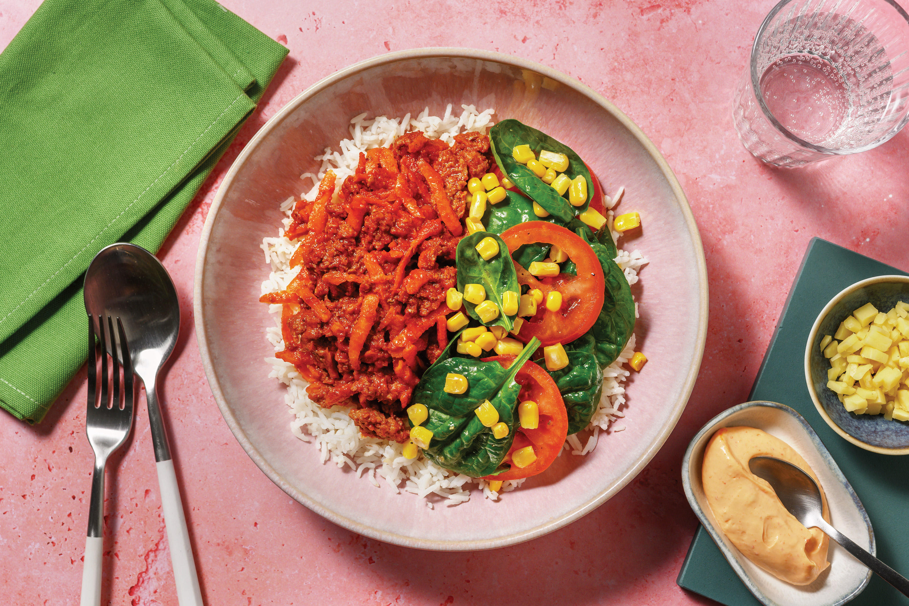 Double All-American Beef & Pork Rice Bowl