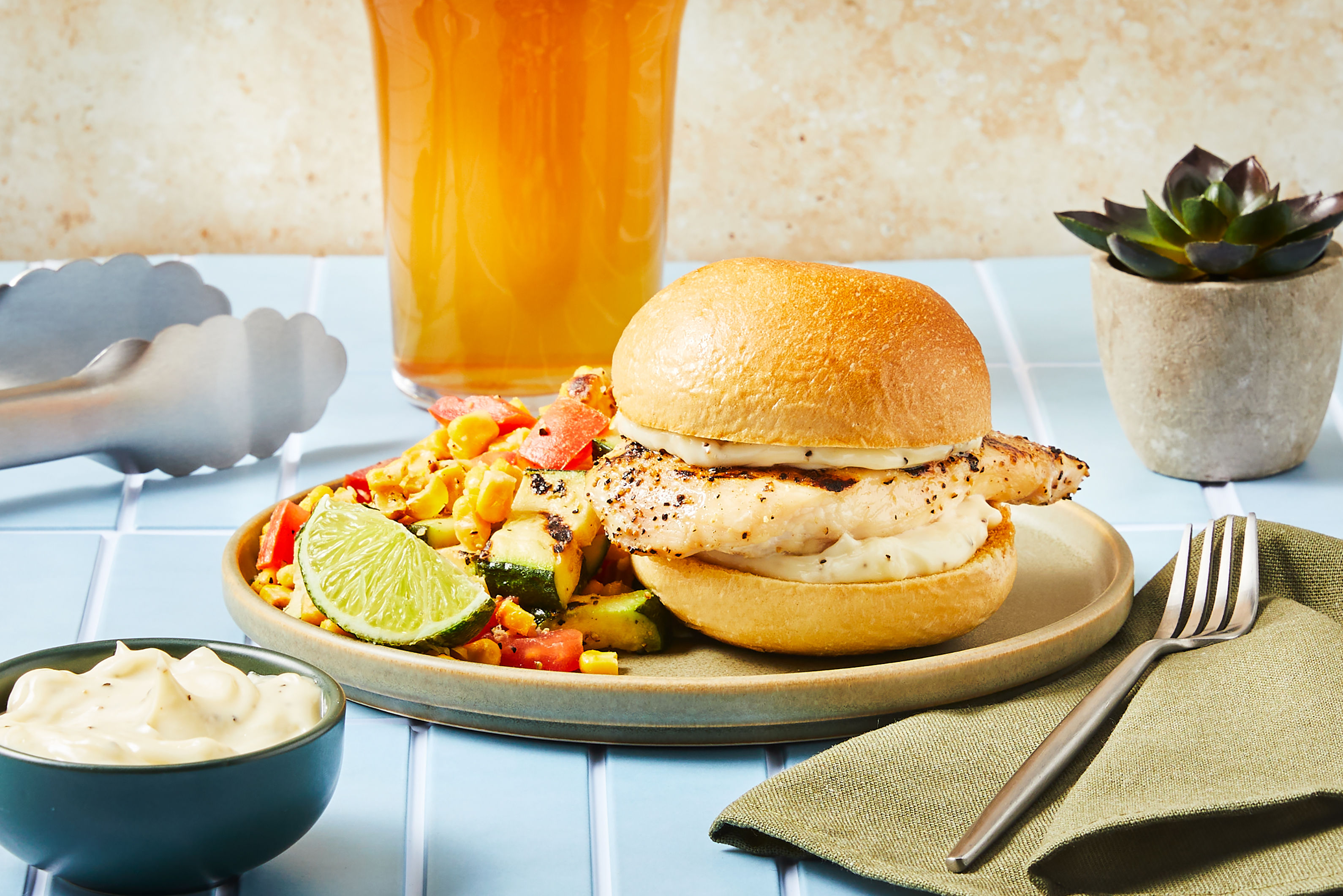 Garlic-Cumin Grilled Chicken Sandos