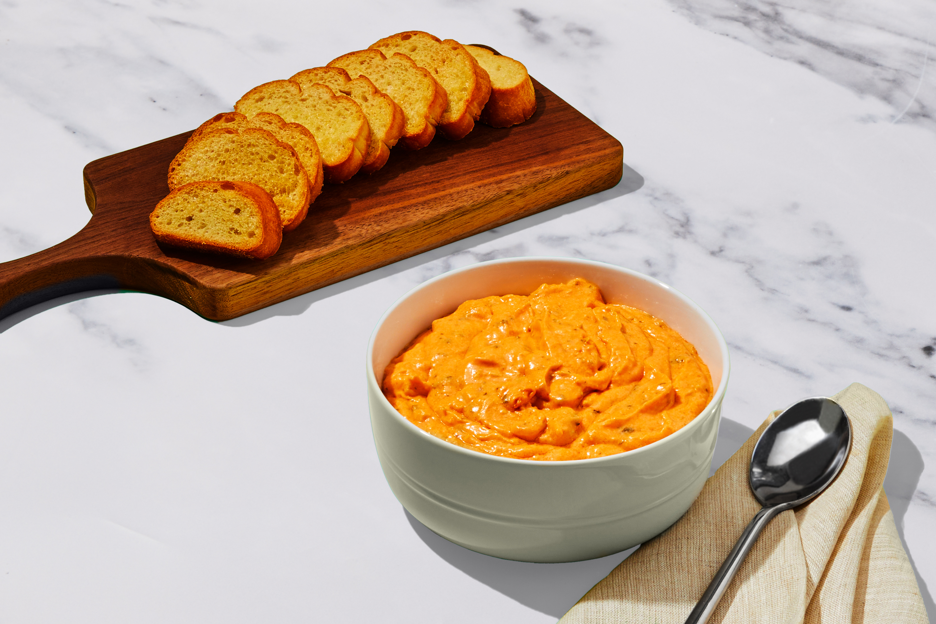 Buffalo Chicken Dip with Crostini