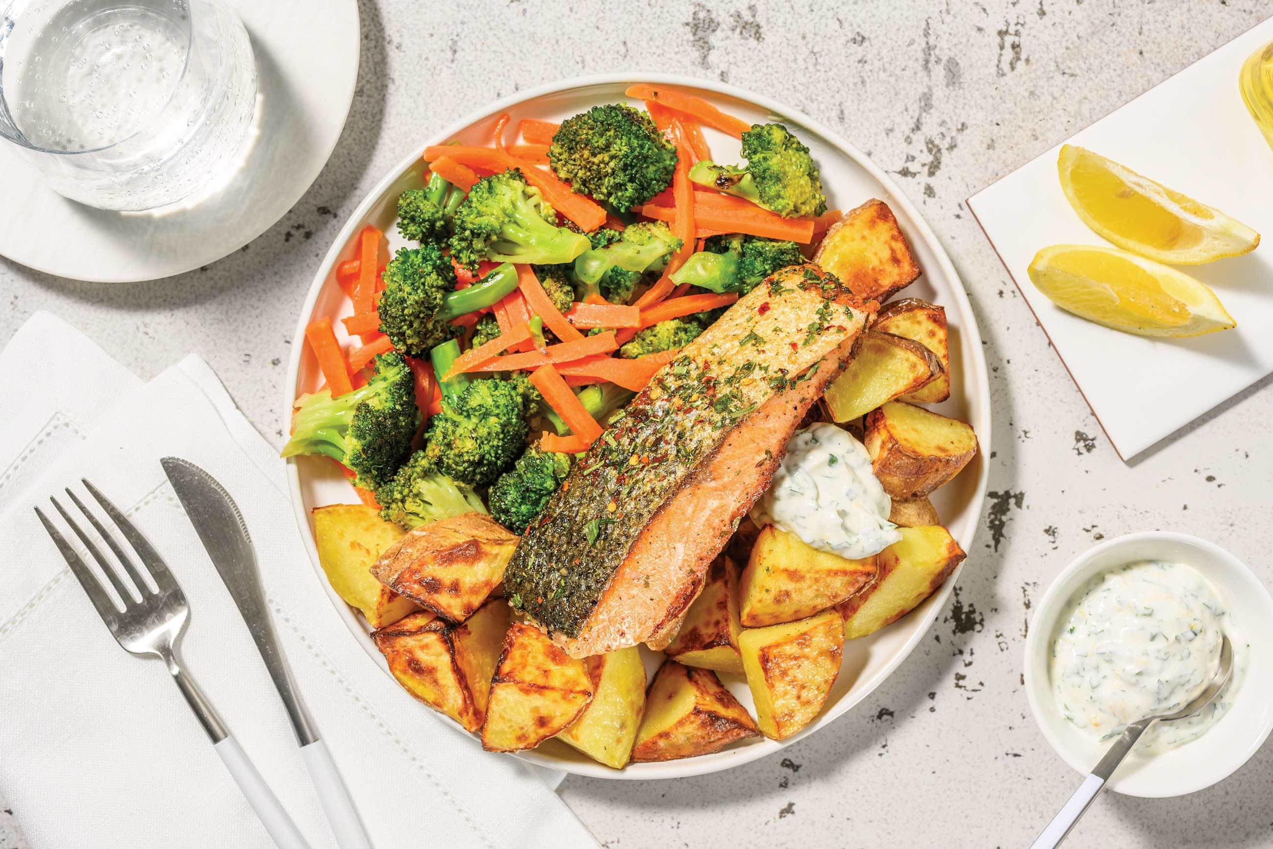 Garlic-Herb Beef Rump & Roasted Potatoes