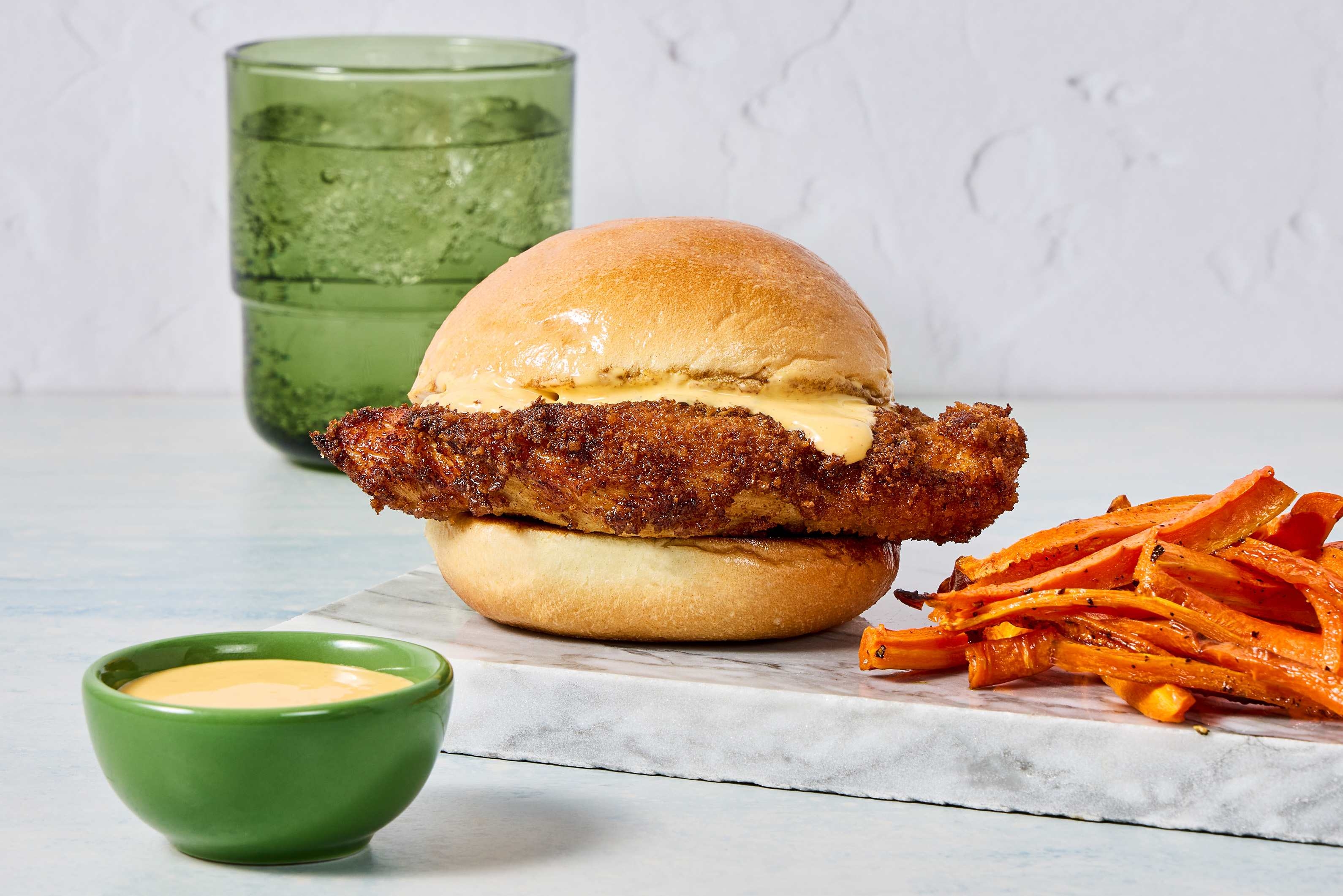 Garlicky Fried Tofu Sandwiches