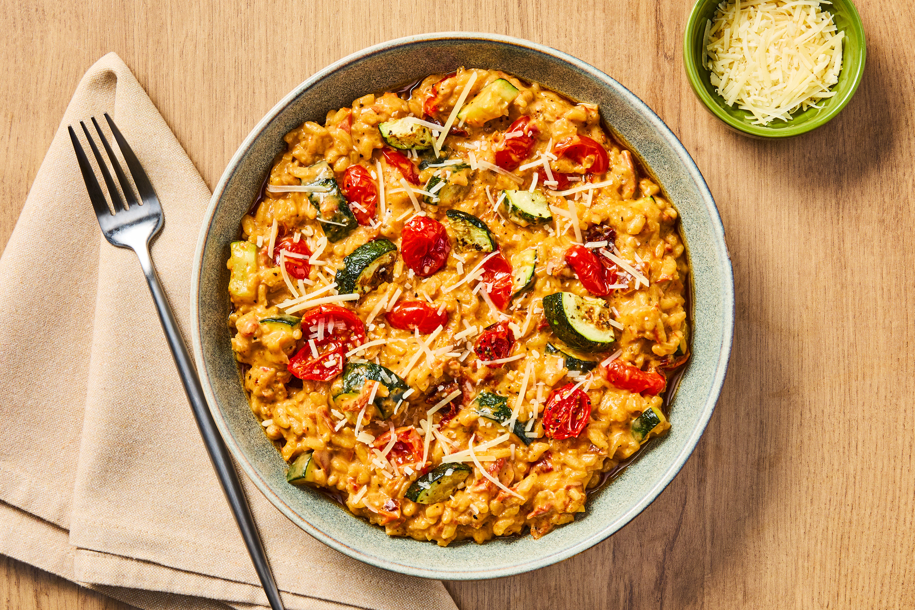 Sun-Dried Tomato Risotto with Lamb Chops