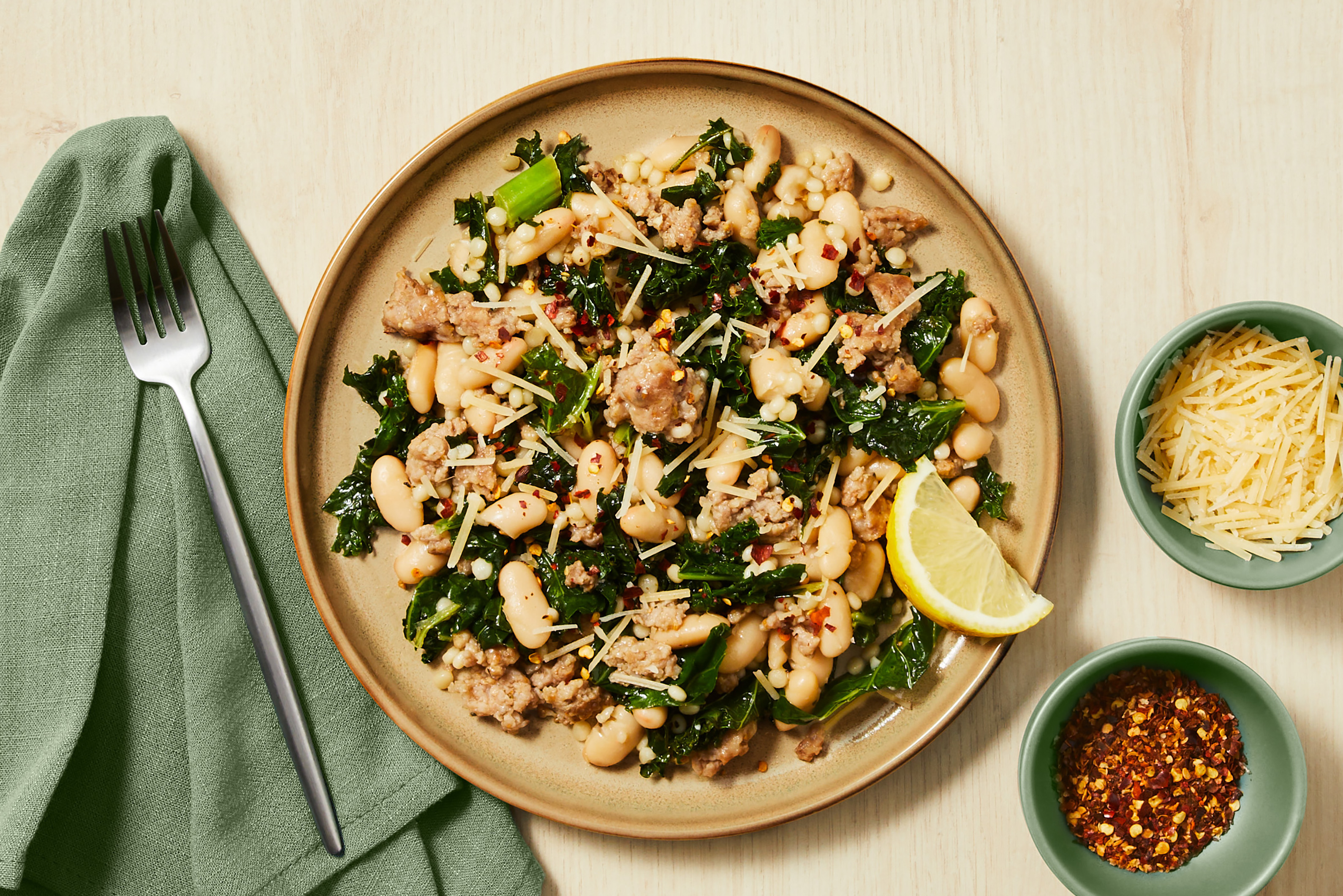 Braised Pork Sausage & White Beans