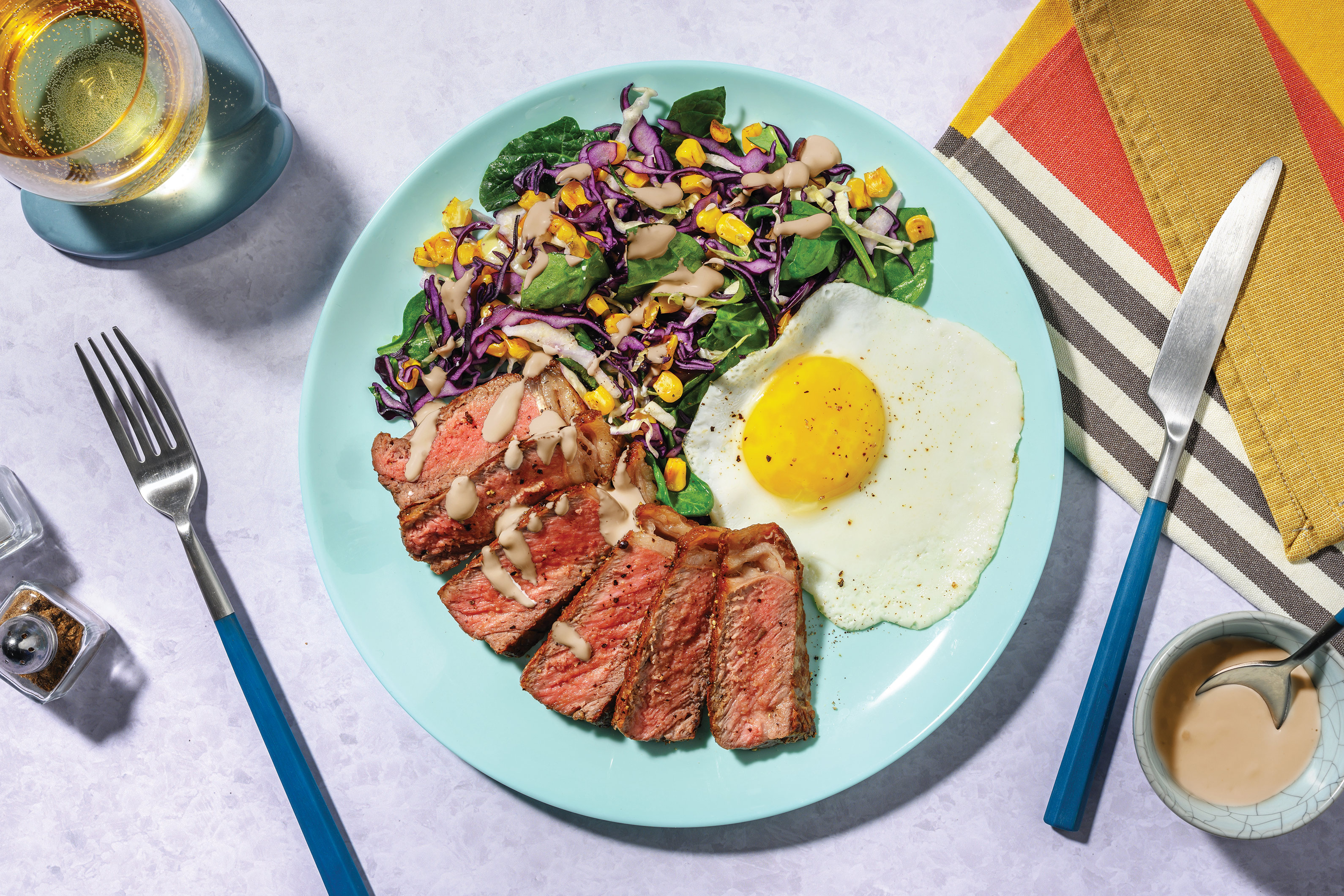 Sticky Korean Beef Rump & Corn Slaw