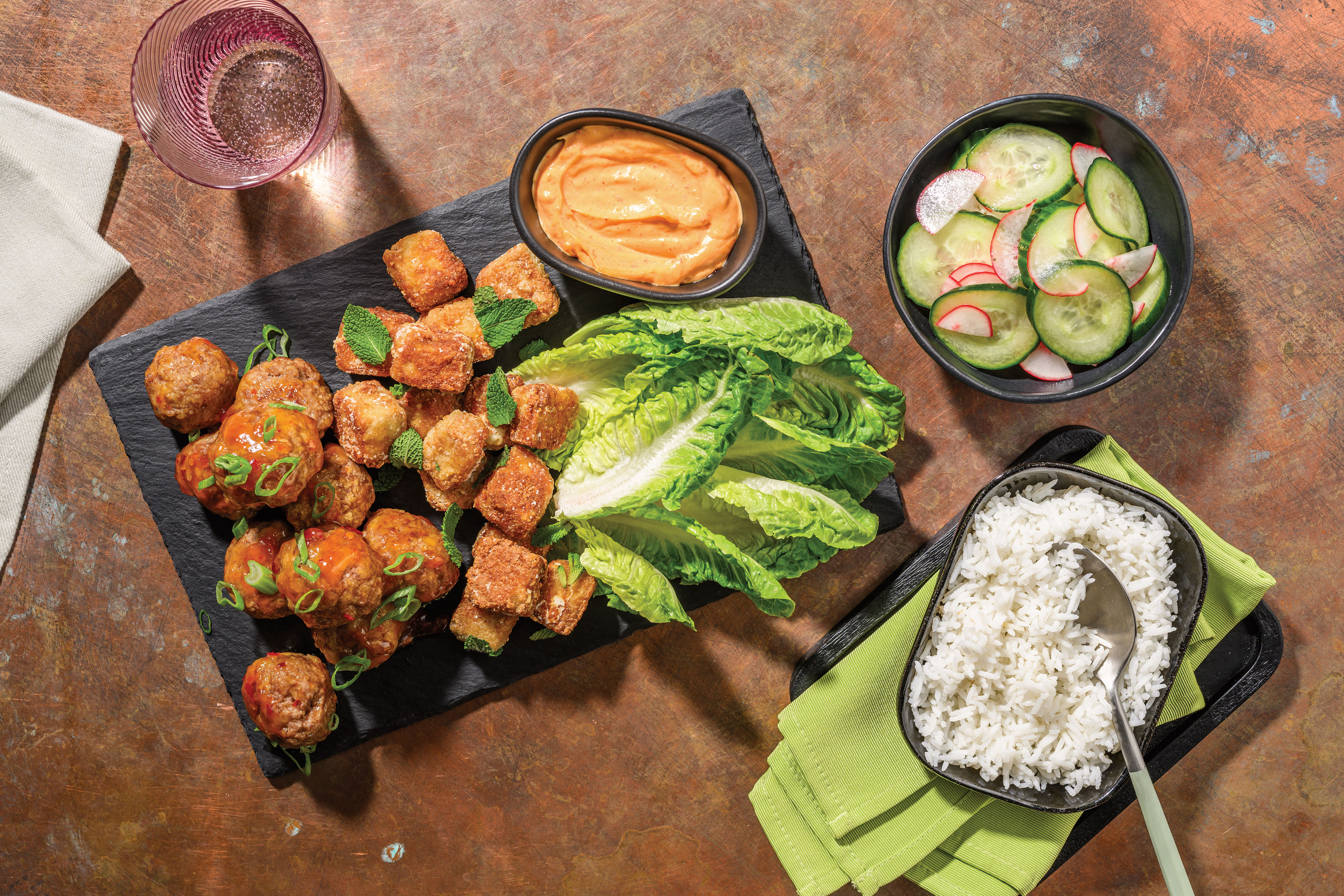 Vietnamese Pork Bun Cha & Popcorn Tofu