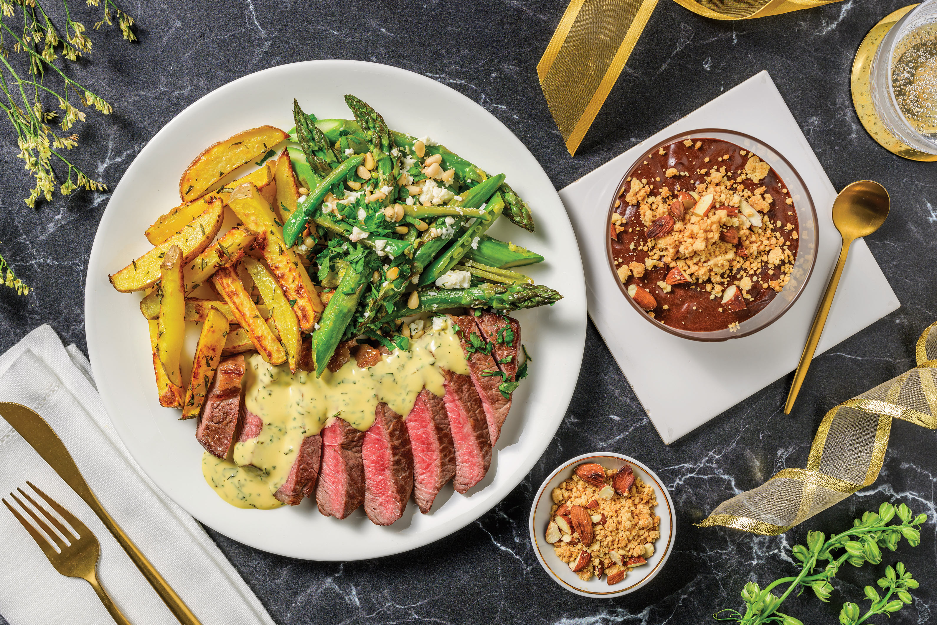 Premium Sirloin Tip & Rosemary Fries for Dinner