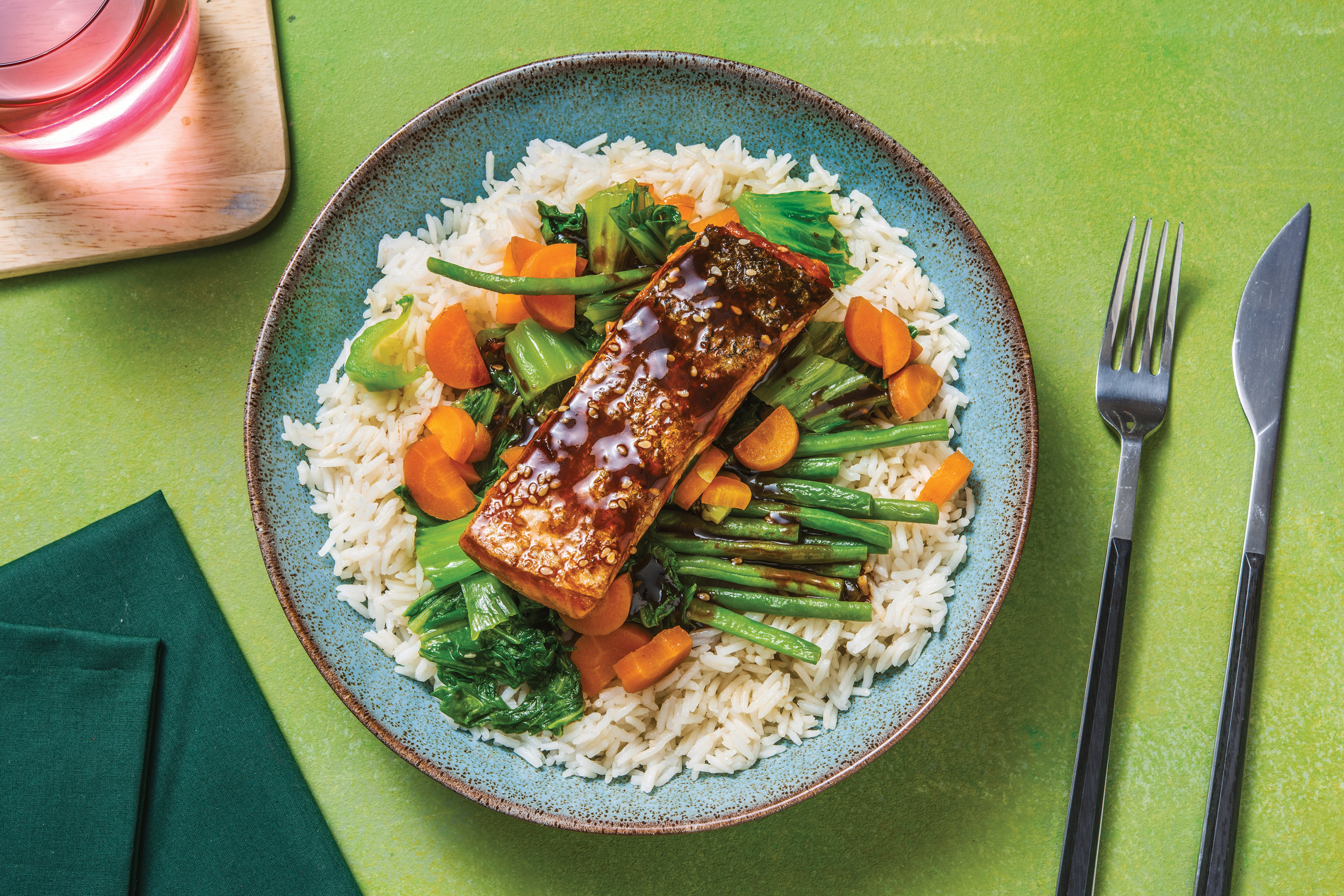Honey-Soy Glazed Beef Rump & Ginger Rice