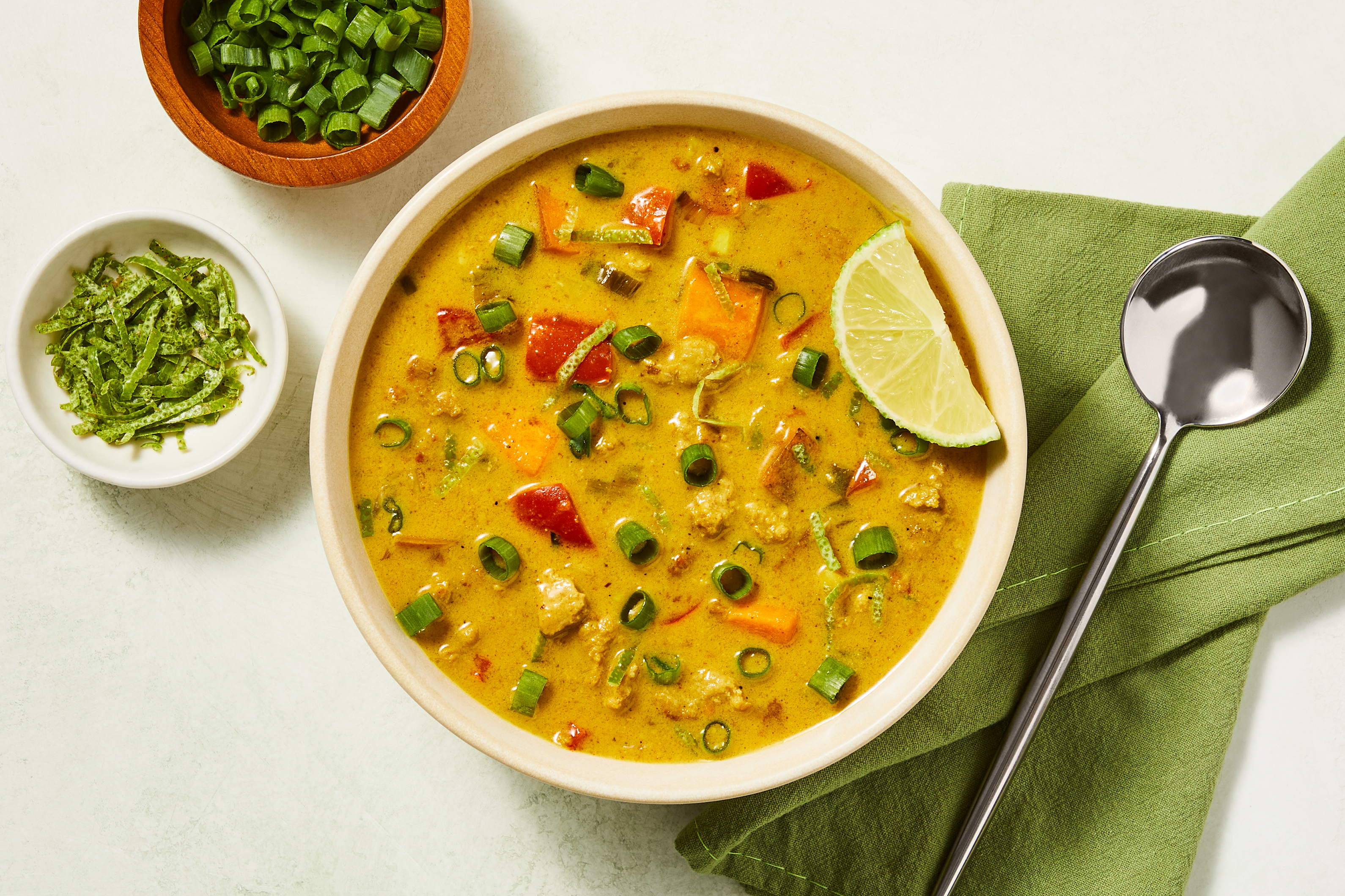 One-Pot Thai Coconut Curry Tofu Soup